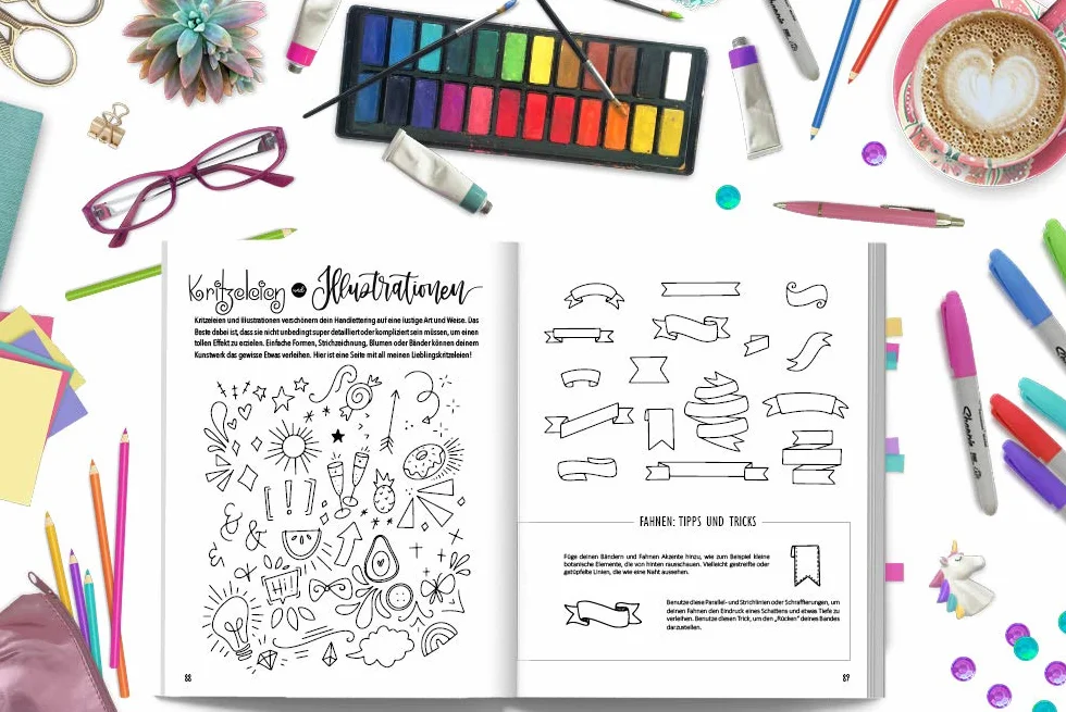 Kalligrafie Hand Lettering für Kinder Anfängerhandbuch