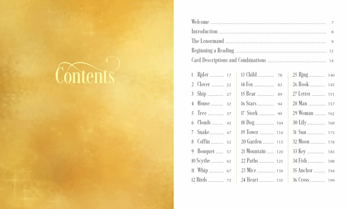 Lenormand of Enchantment Oracle Kit Box Set 36 Cards Guide Book