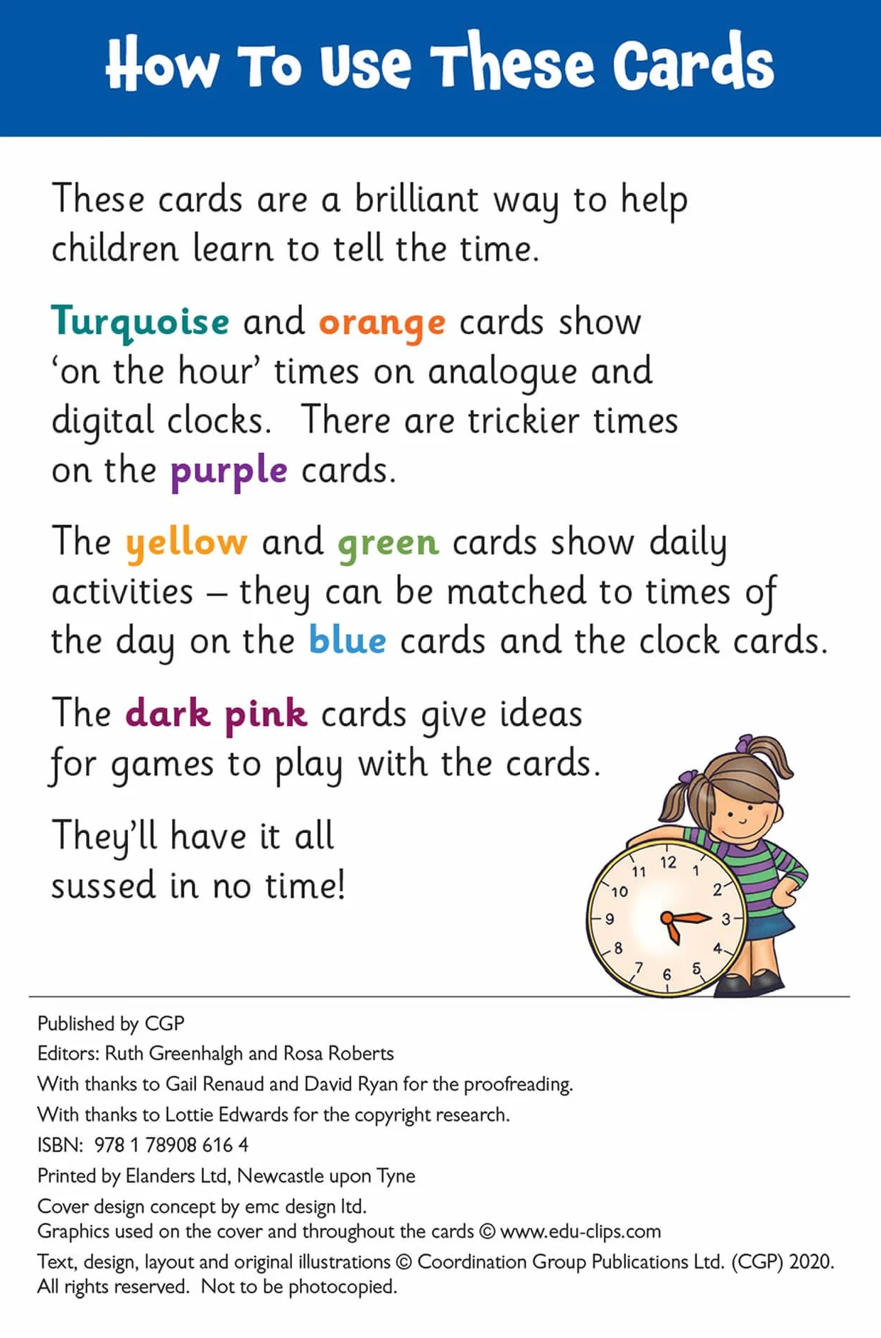 Telling the Time Flashcards for Ages 5-7