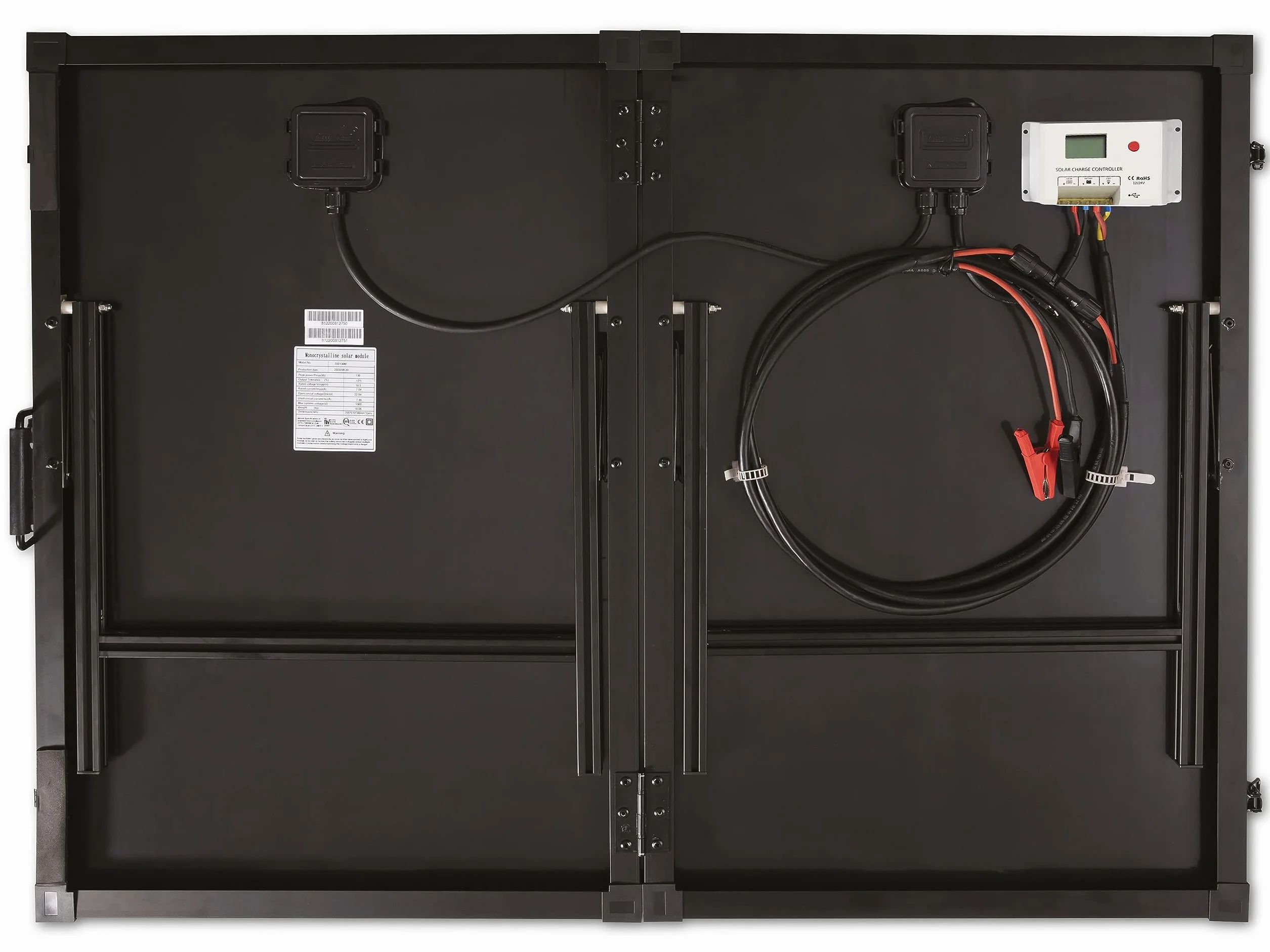 Technaxx Składana walizka solarna 100 W TX-215 monokrystaliczny przenośny panel słoneczny