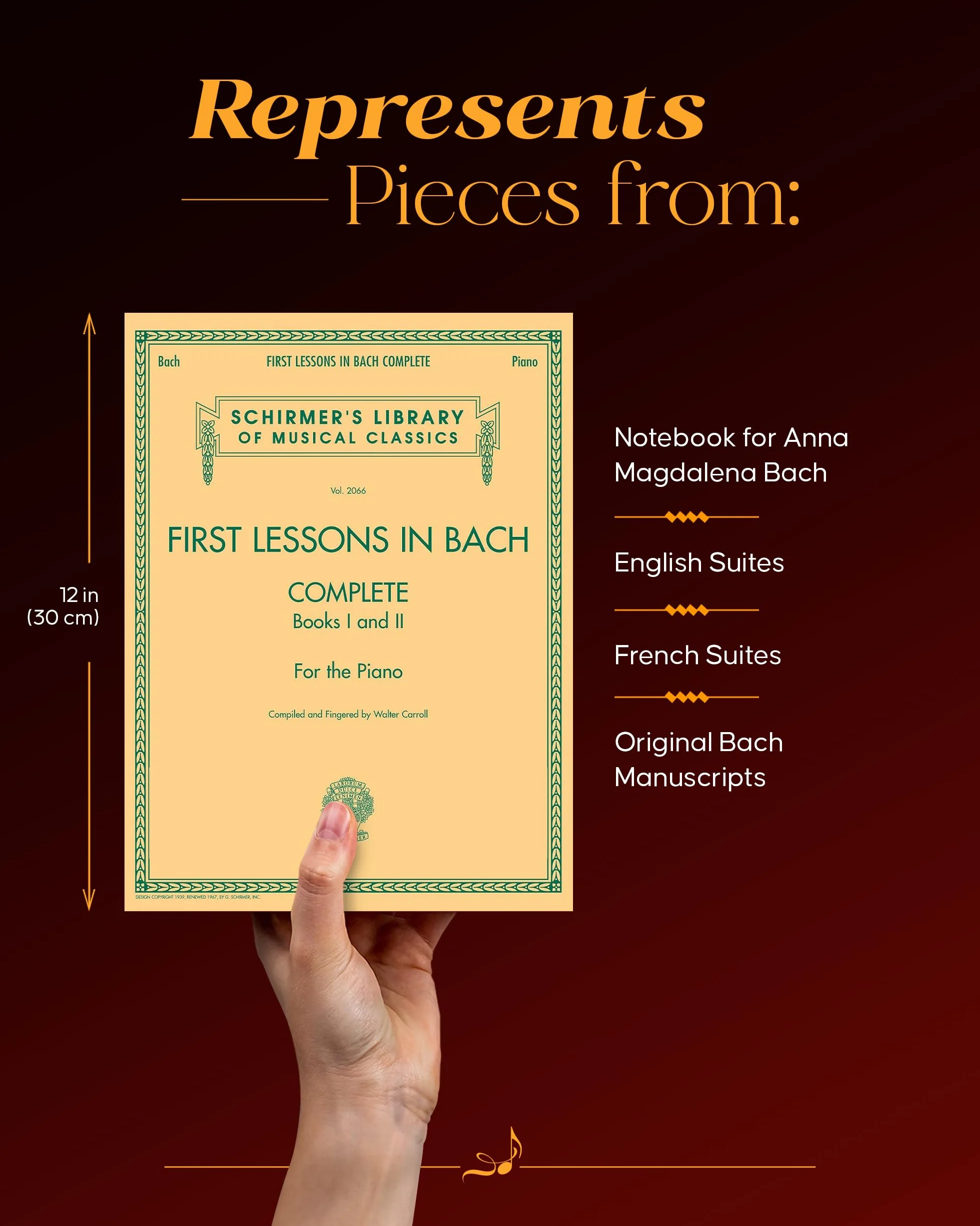 First lessons in bach - complete piano: Schirmer Library of Classics Volume 2066 for the Piano