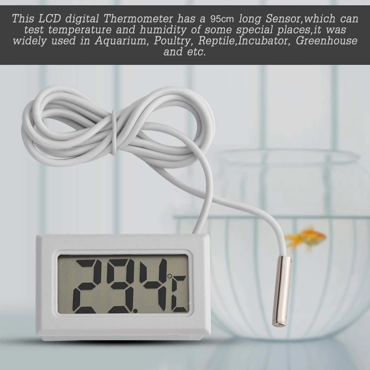 Cyfrowy Termometr z Sondą LED 6x5x2 Mini Miernik Temperatury LCD