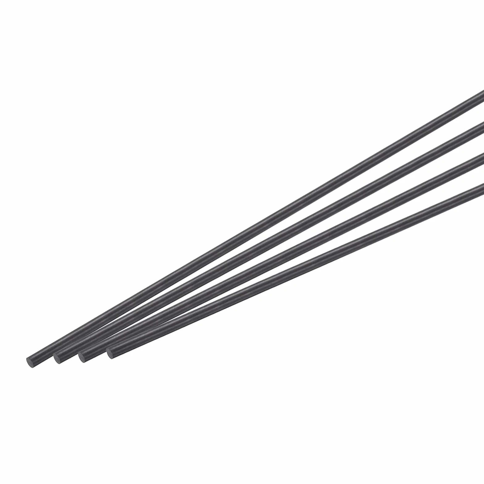 QUARKZMAN Drążek z włókna węglowego, 5 mm x 300 mm, do samolotów RC DIY, latawców, węży do skrzydeł quadkoptera, zestaw naprawczy do ramion, 4 sztuki