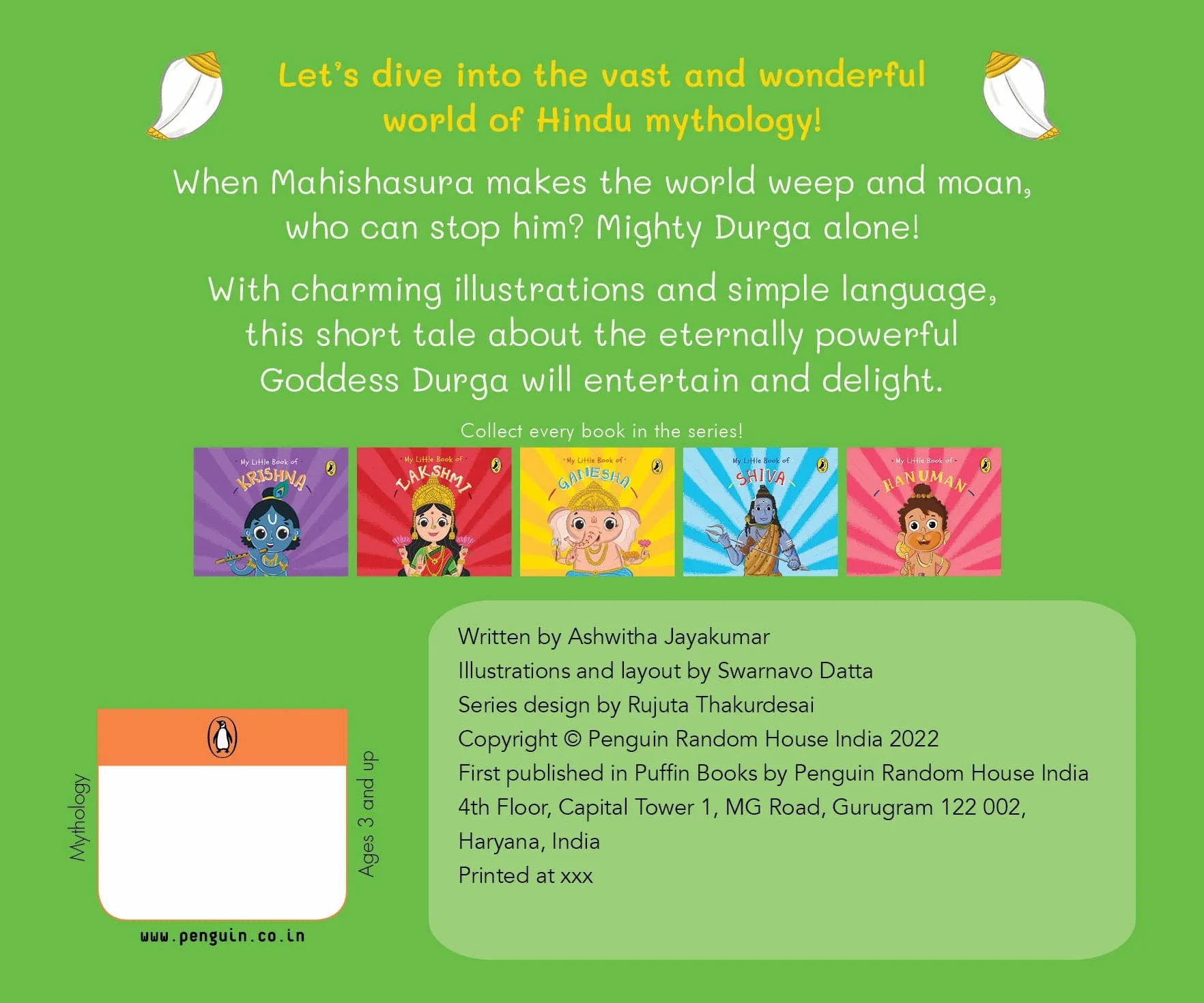 My Little Book of Durga: Illustrated Board Book on Hindu Mythology, Indian Gods & Goddesses for Kids Age 3+