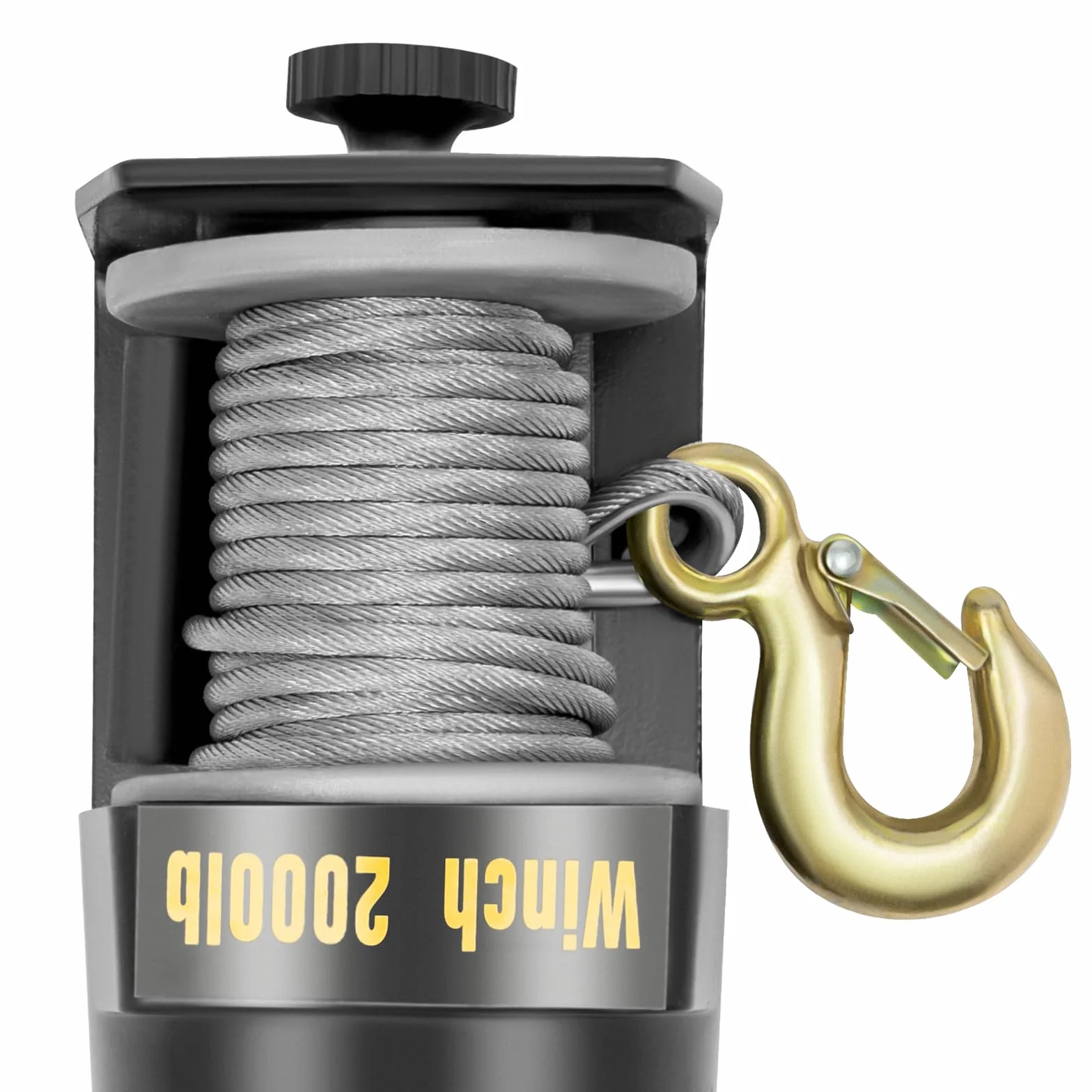 wciągarka elektryczna 12 V - wysokowydajna wciągarka linowa z mocą 400 W i uciągiem 900 kg, wciągarka elektryczna do przyczep, quadów, ATV, samochodów, naczep, przyczep do łodzi, jachtów i