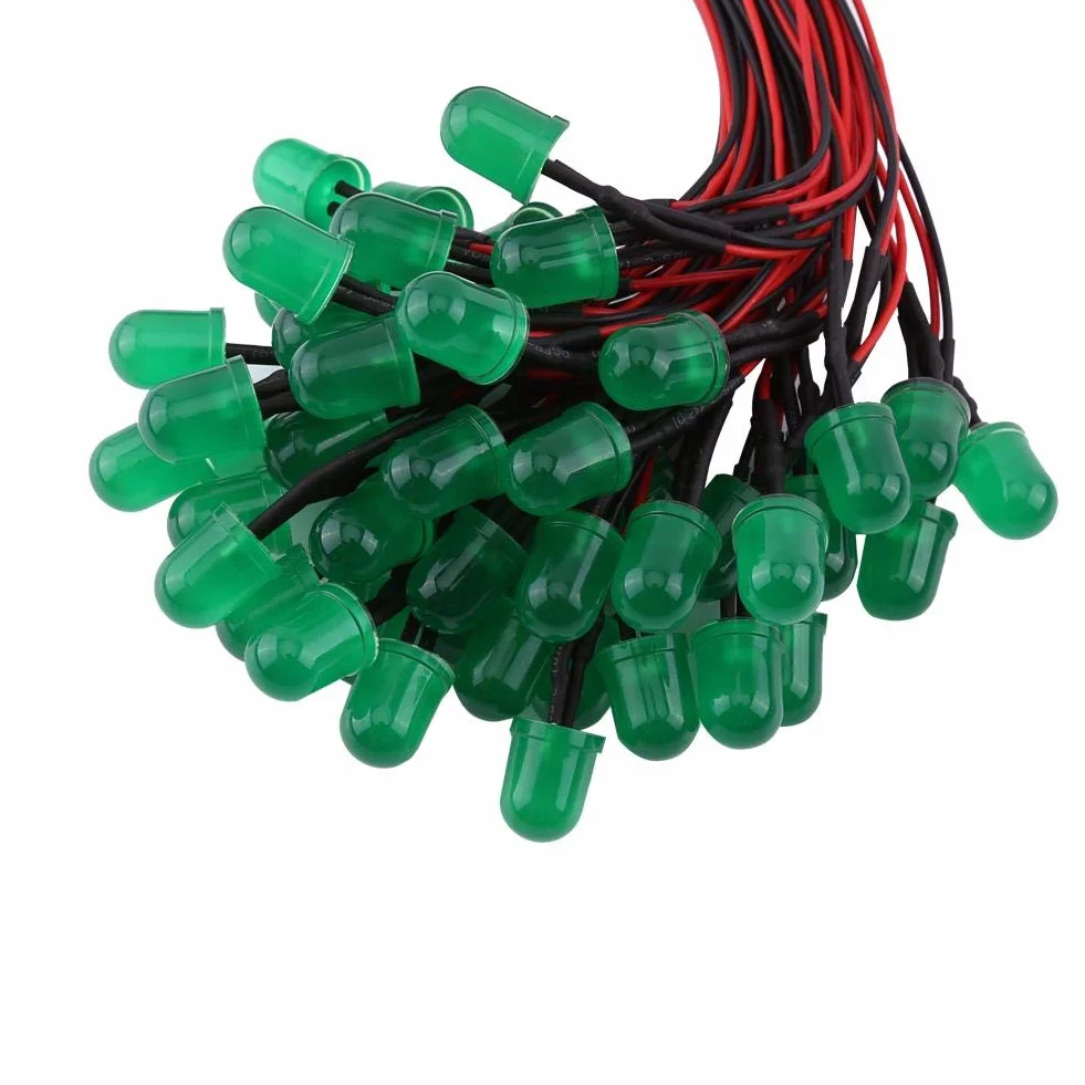 Diody LED DC 12V 3/5/10mm rozproszone wielokolorowe 50 szt.