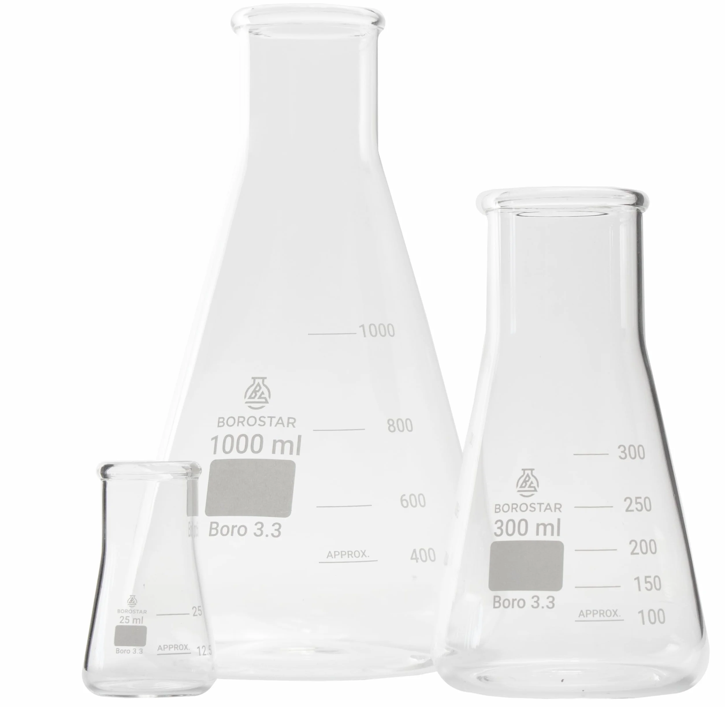 Kolba Erlenmeyera Boro 3.3 z podziałką szeroka szyja 250 ml