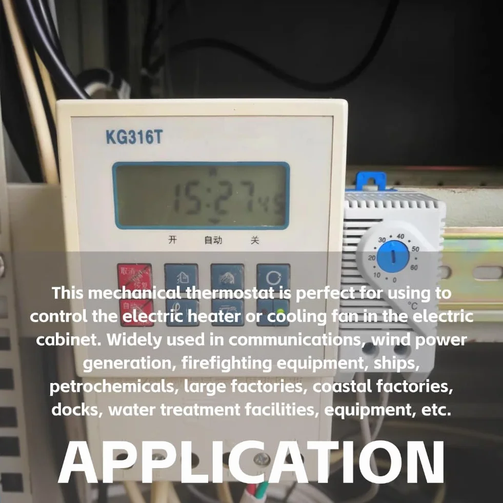 KTS 011 Kontroler Przełącznika Temperatury, Mechaniczny Termostat Bimetaliczny 0-60°C / 0-140°F