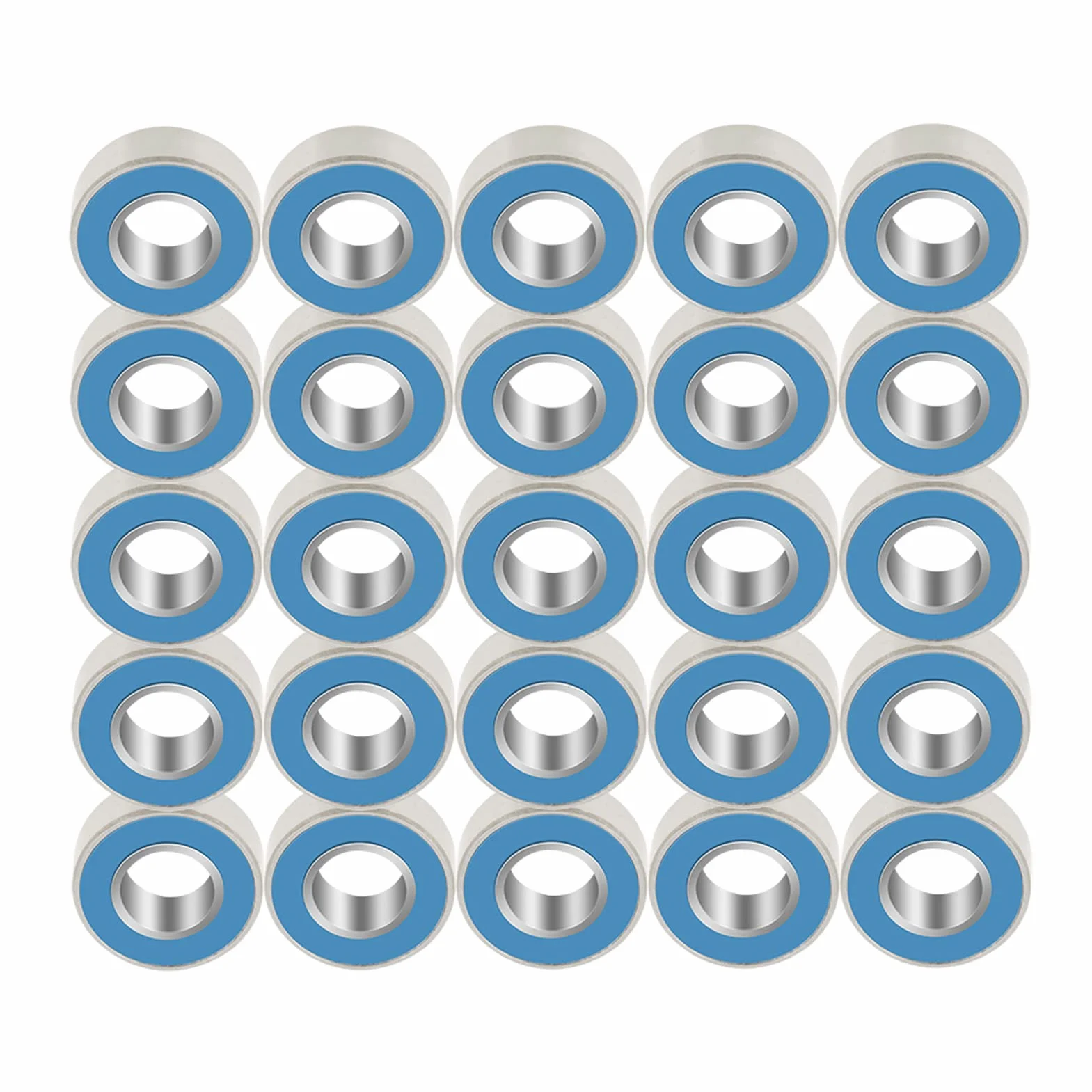 25 PCS/zestaw MR115-2RS Łożyska niebieskie, łożyska kulkowe Roulement 5x11x4 Narzędzie do rysowania kompasu do metalowo-gumowych łożysk kulkowych z uszczelnieniem
