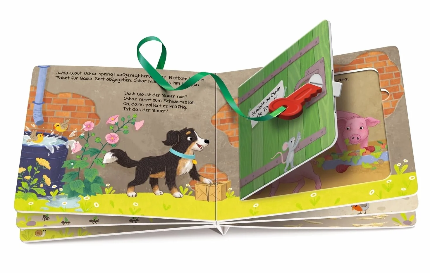 Mein erstes Schlüsselbuch Wo ist Bauer Bert? Spielbuch mit Schlüssel und Türklappen für Kinder ab 2 Jahren