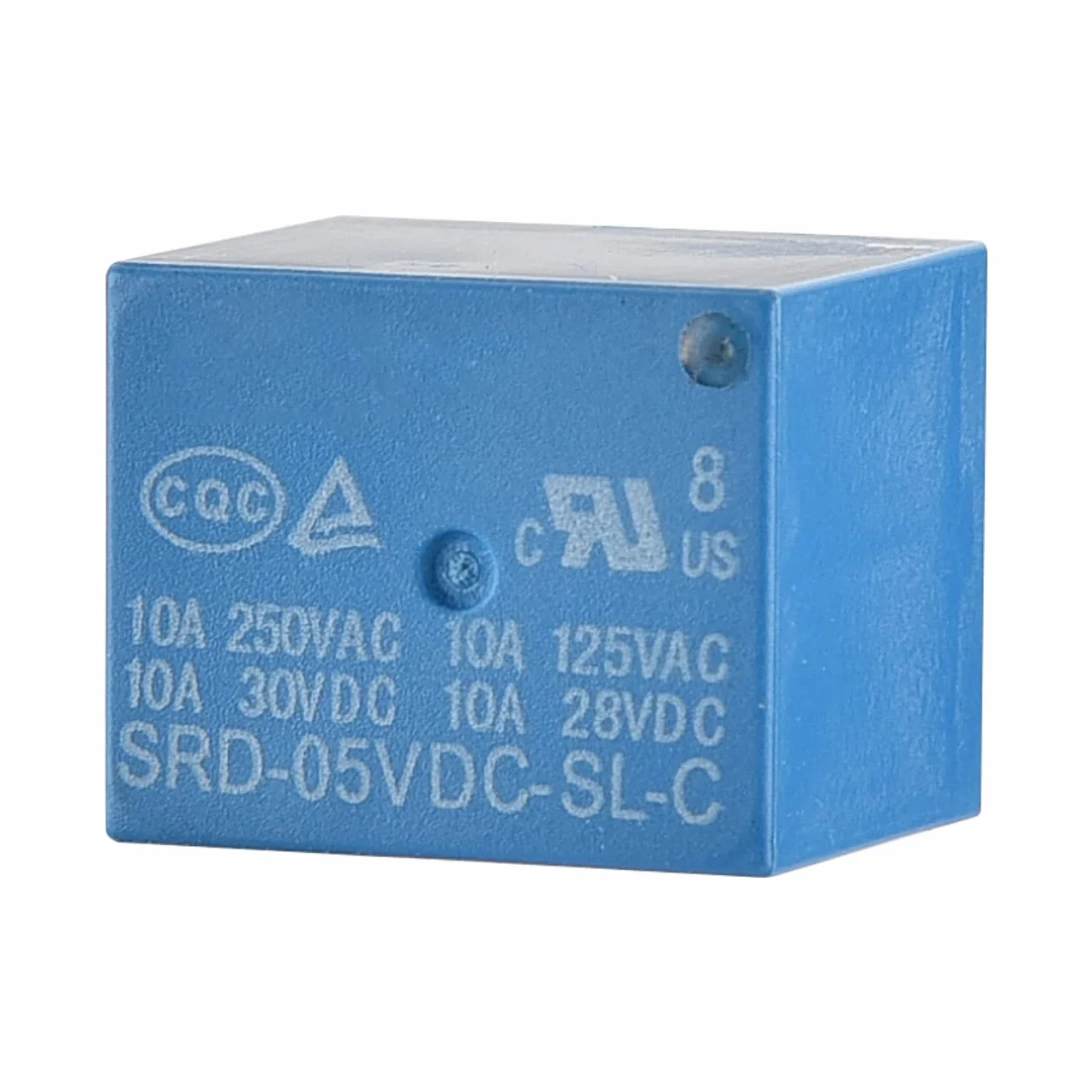 Przekaźnik mocy Heschen do PCB, nr SRD-05 VDC-SL-C, napięcie cewki 5 VDC, SPDT, 10 A 250 VAC 5 zacisków przekaźników, zestaw 2 sztuk