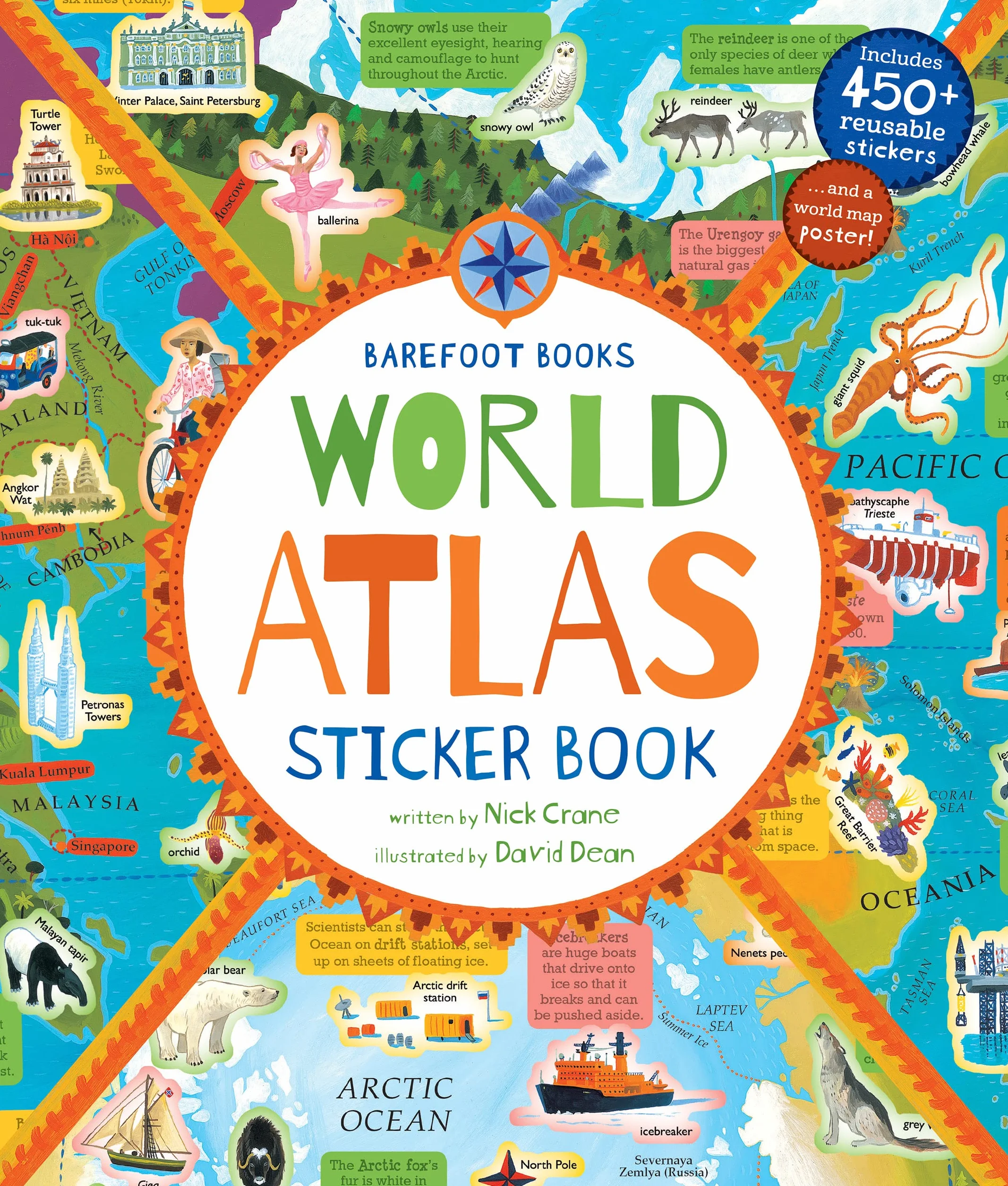 World Atlas Sticker Book (Barefoot Books): 1 (Barefoot Sticker Books)