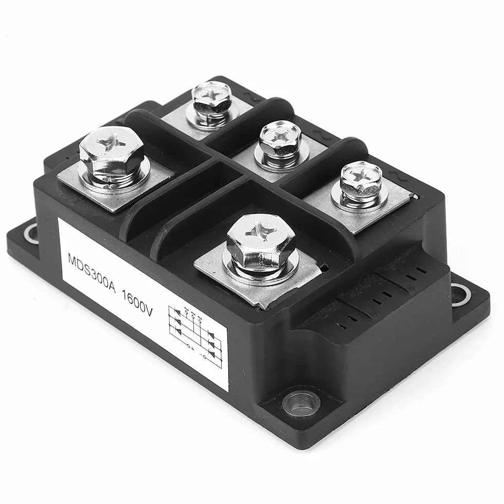 MDS 300A 1600V Mostek prostowniczy 5 terminali 3 fazy AC do DC High Power Rectifier Resin Packed Rectifier Module, pełna fala moduł diody Heatsink Shape dla Automotive Home Applian