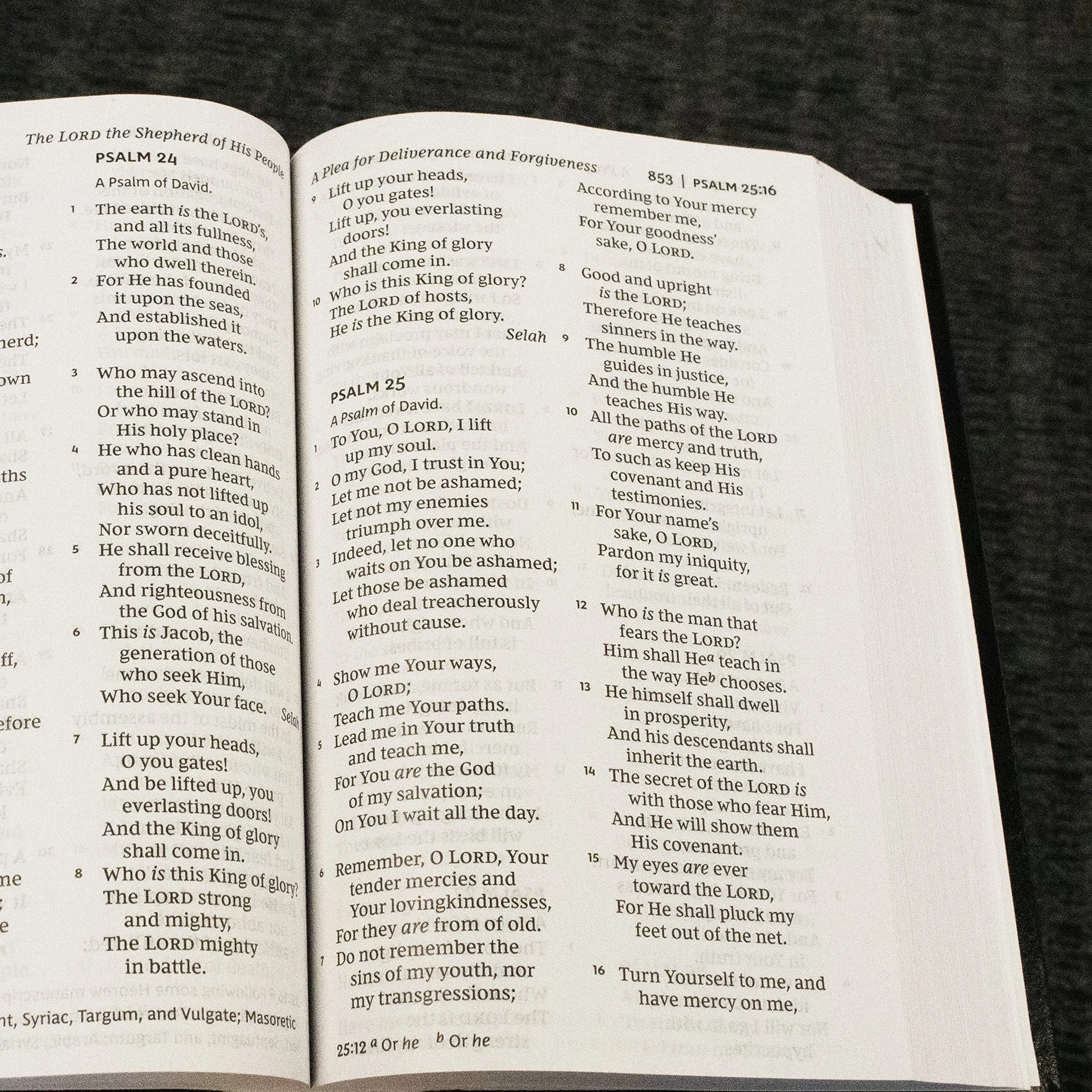 NKJV Pew Bible Large Print Hardcover Black Red Letter Edition Holy Bible New King James Version