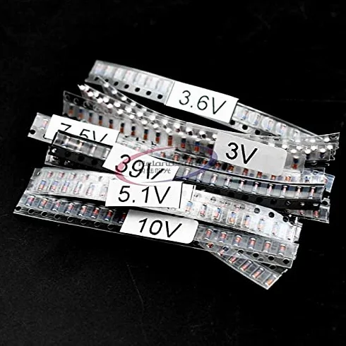 Łącznie 280 szt. 14 rodzajów po 20 szt. ZMM SMD Regulator Dioda Zenera Pakiet 3V-39V LL34 1206