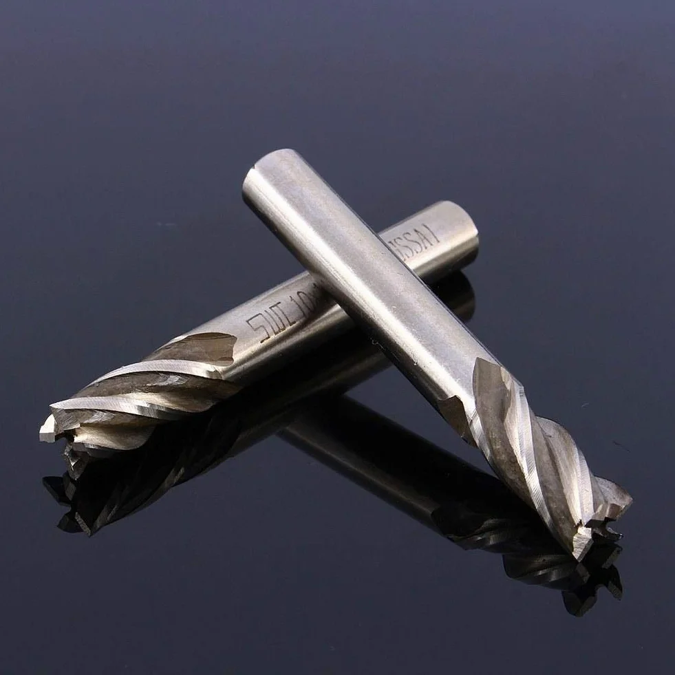 Frez CNC 10 mm 4 flety Zestaw frezów końcowych HSS cylindryczny do metalu i drewna