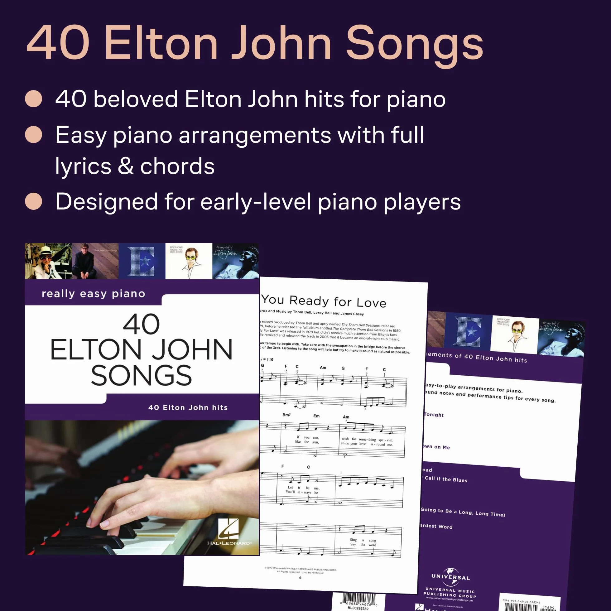 Elton John Songs: Really Easy Piano Series, 40