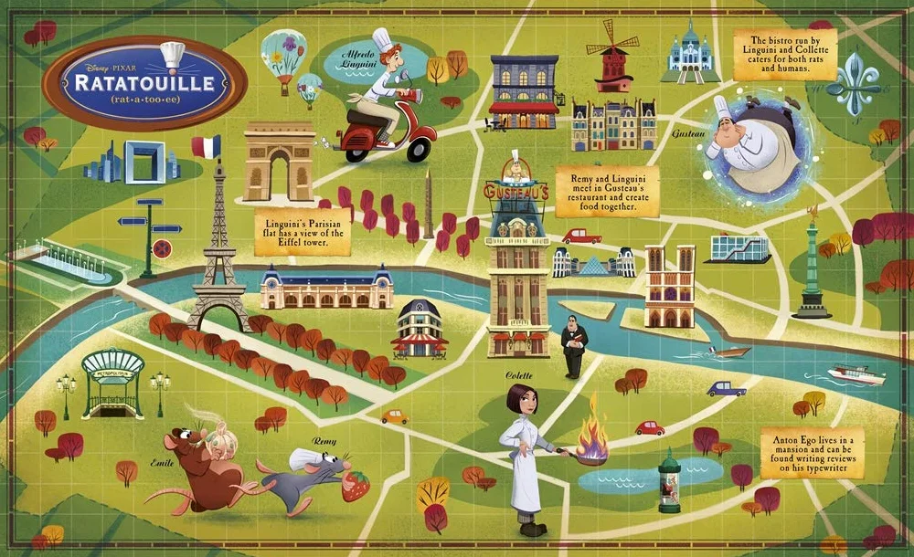 The Disney Book of Maps: A Guide to the Magical Worlds of Disney and Pixar