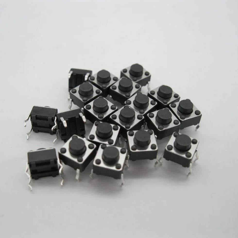 Przełącznik taktowy 6x6x4,3 mm 4-pinowy SMD DIP 100 sztuk