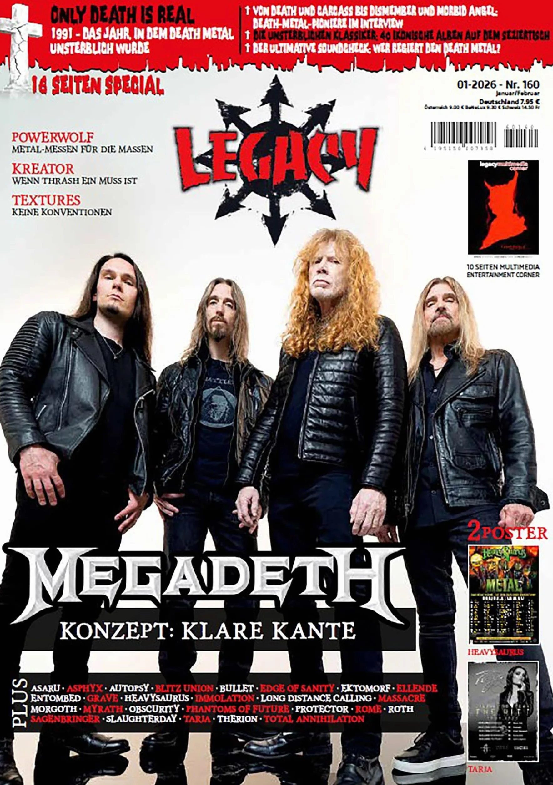 LEGACY MAGAZIN #160 (1/2026): The Voice from the Darkside - Megadeth Titelstory, Death Metal Special