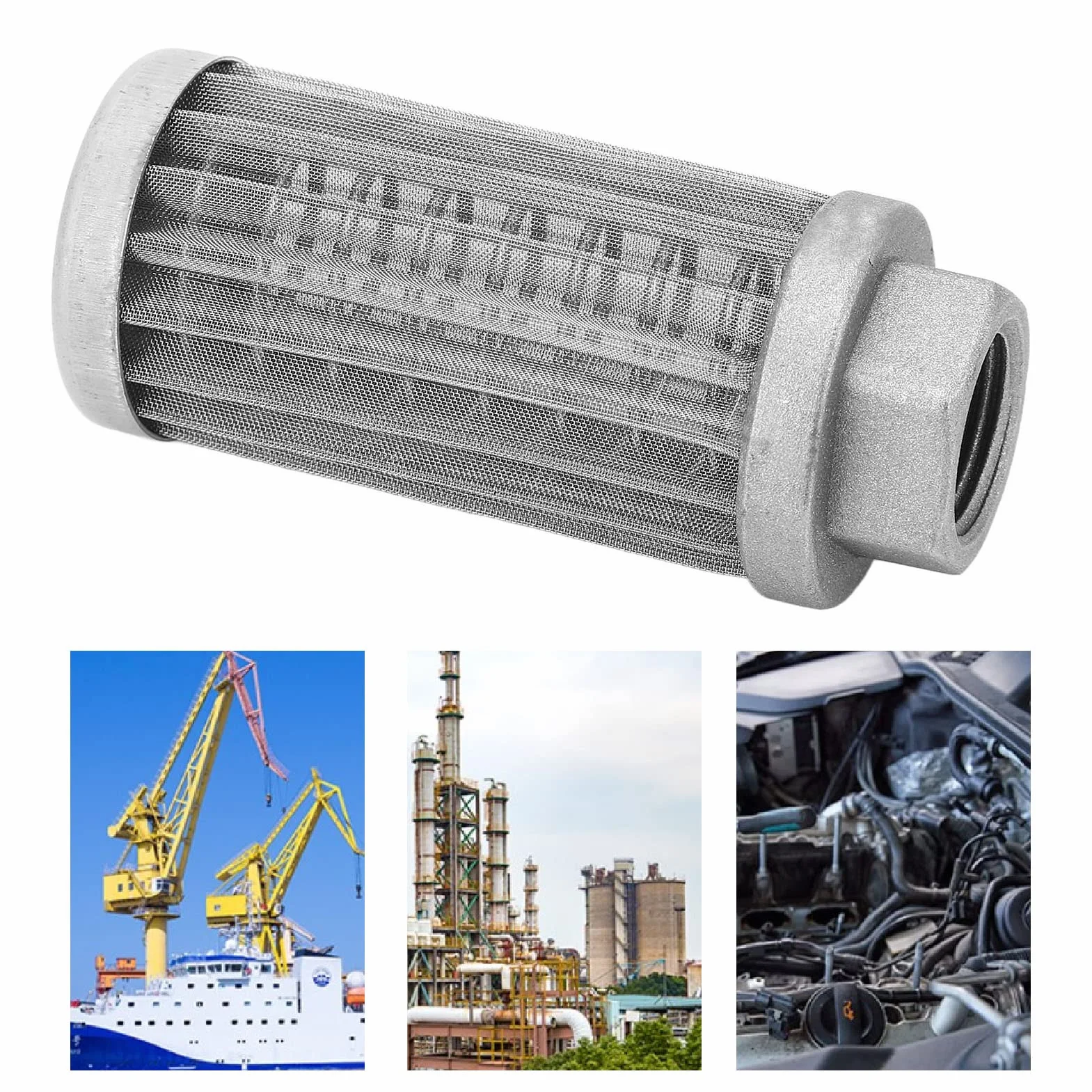 Hydrauliczny Filtr Siatkowy Oleju ze Stali Nierdzewnej, Połączenie Rurowe do Generatorów