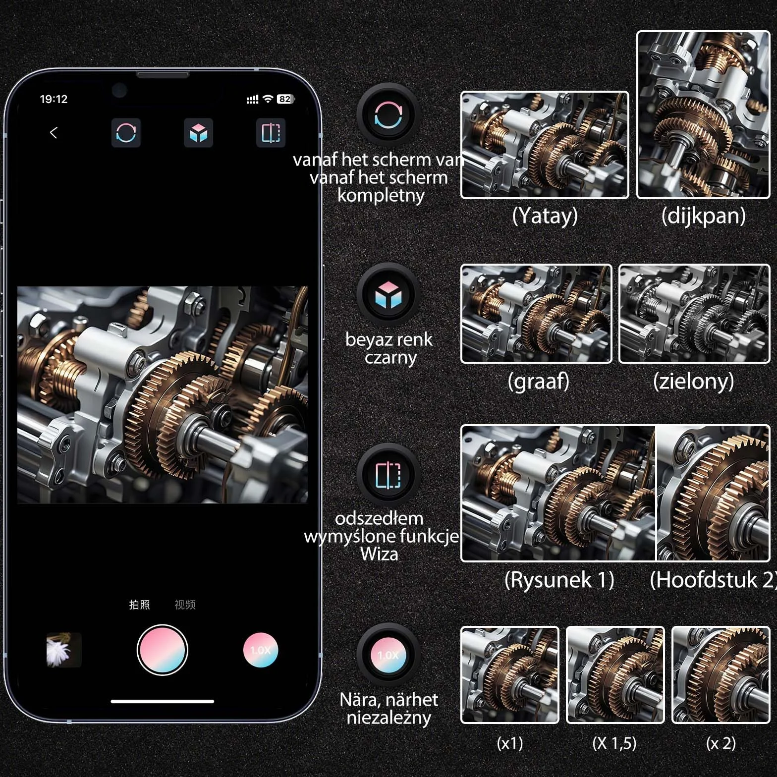 Kamera endoskopowa z dwoma obiektywami,Kamera endoskopowa1920P Obiektyw 7,9mm Kamera endoskopowa 8+1 diod LED,IP67 Wodoodporny,Obrót o 360 stopni Kompatybilny z iPhone/Android, kabel 5M