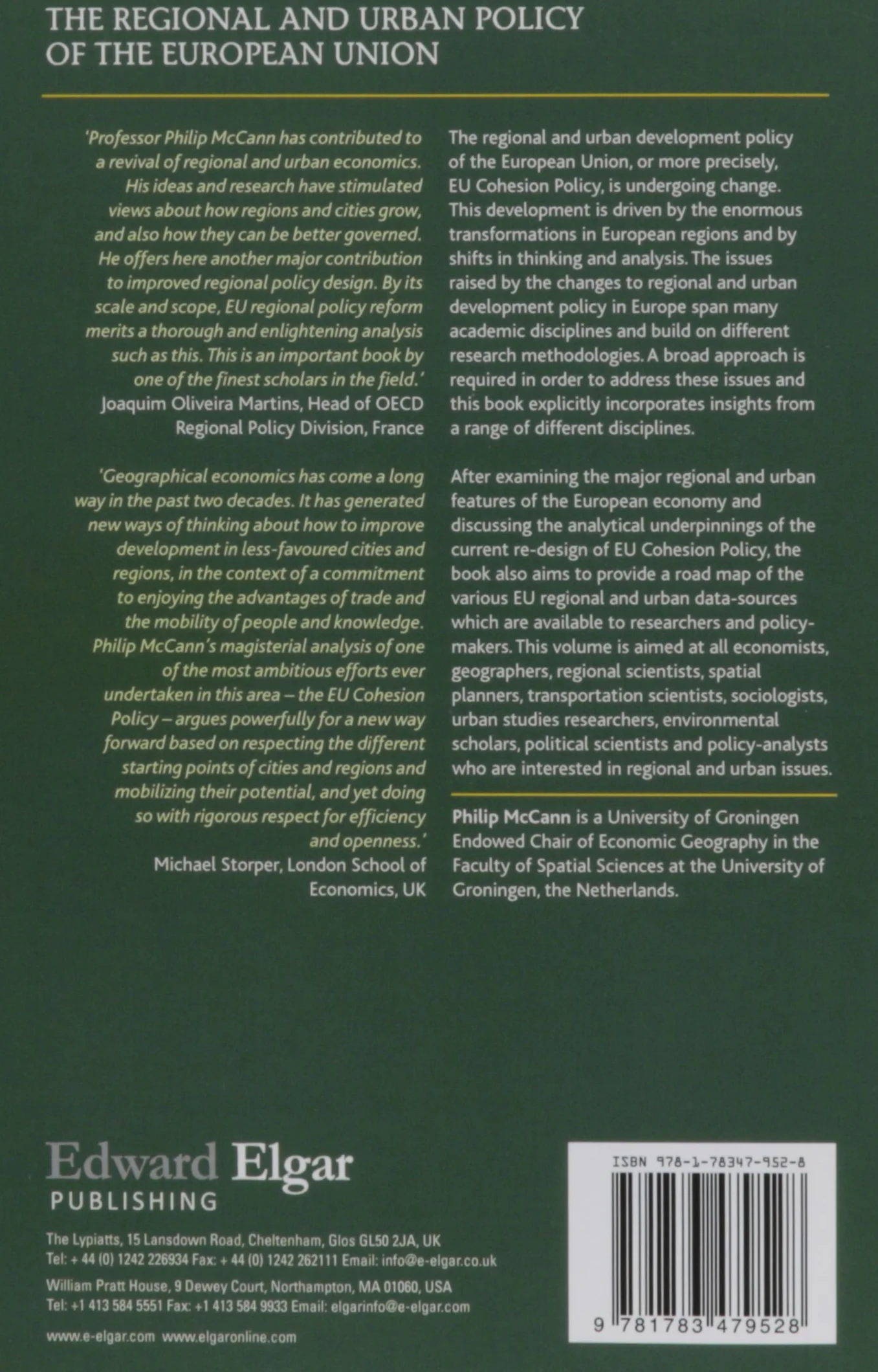 The Regional and Urban Policy of the European Union: Cohesion, Results-Orientation and Smart Specialisation