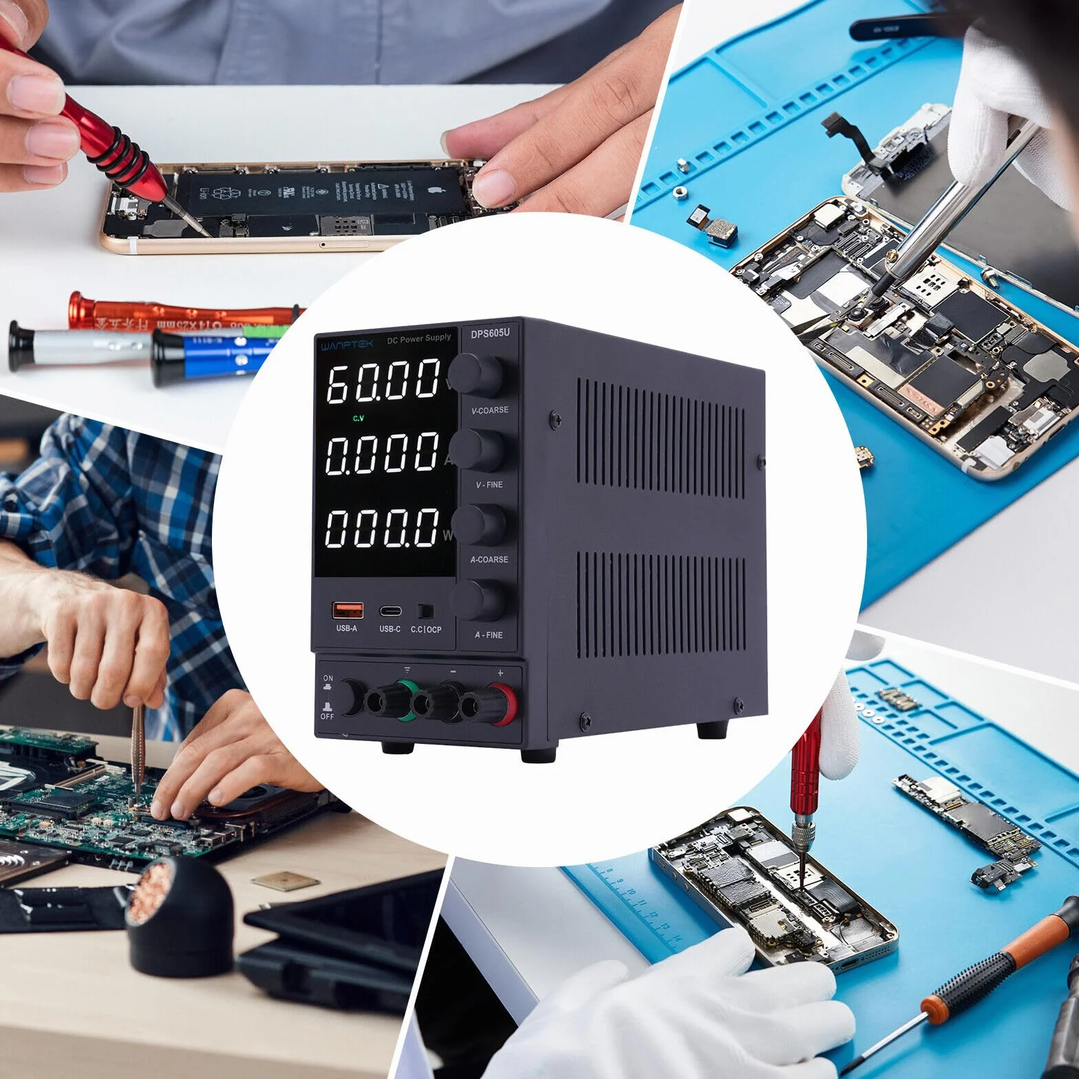 Wanptek DPS605U zasilacz laboratoryjny DC regulowany 0-60 V 0-5 A 300 W wyświetlacz LED