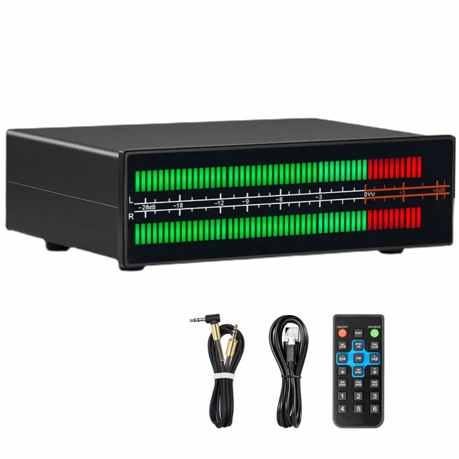 Analizator widma audio LED 8 efektów wyświetlania PPM/VU konwerter audio rozdzielacz