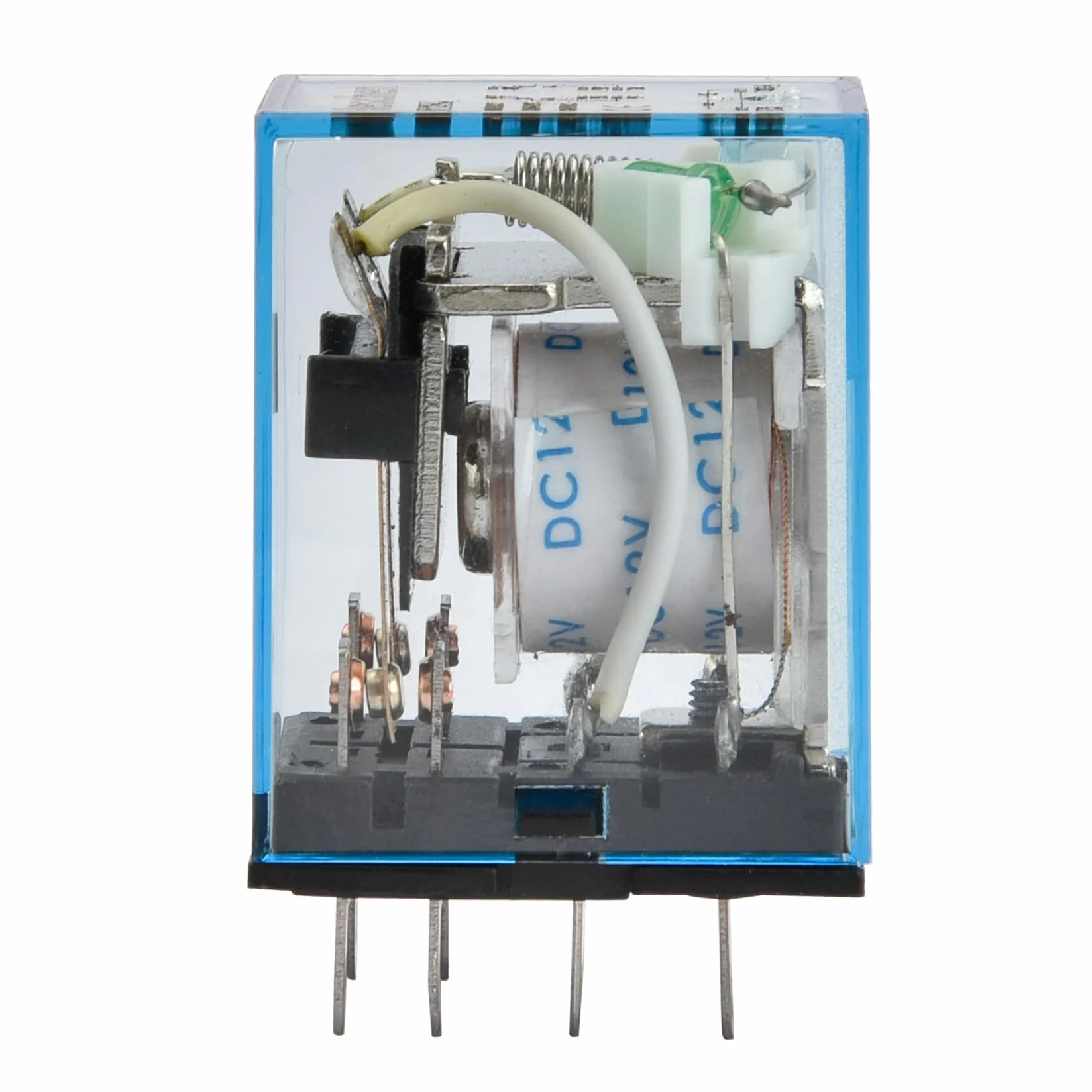 Heschen Gereral przekaźnik MY2NJ 12 V DC cewka 5 A 24 V DC/220 V AC DPDT wskaźnik LED 8-pinowy zacisk