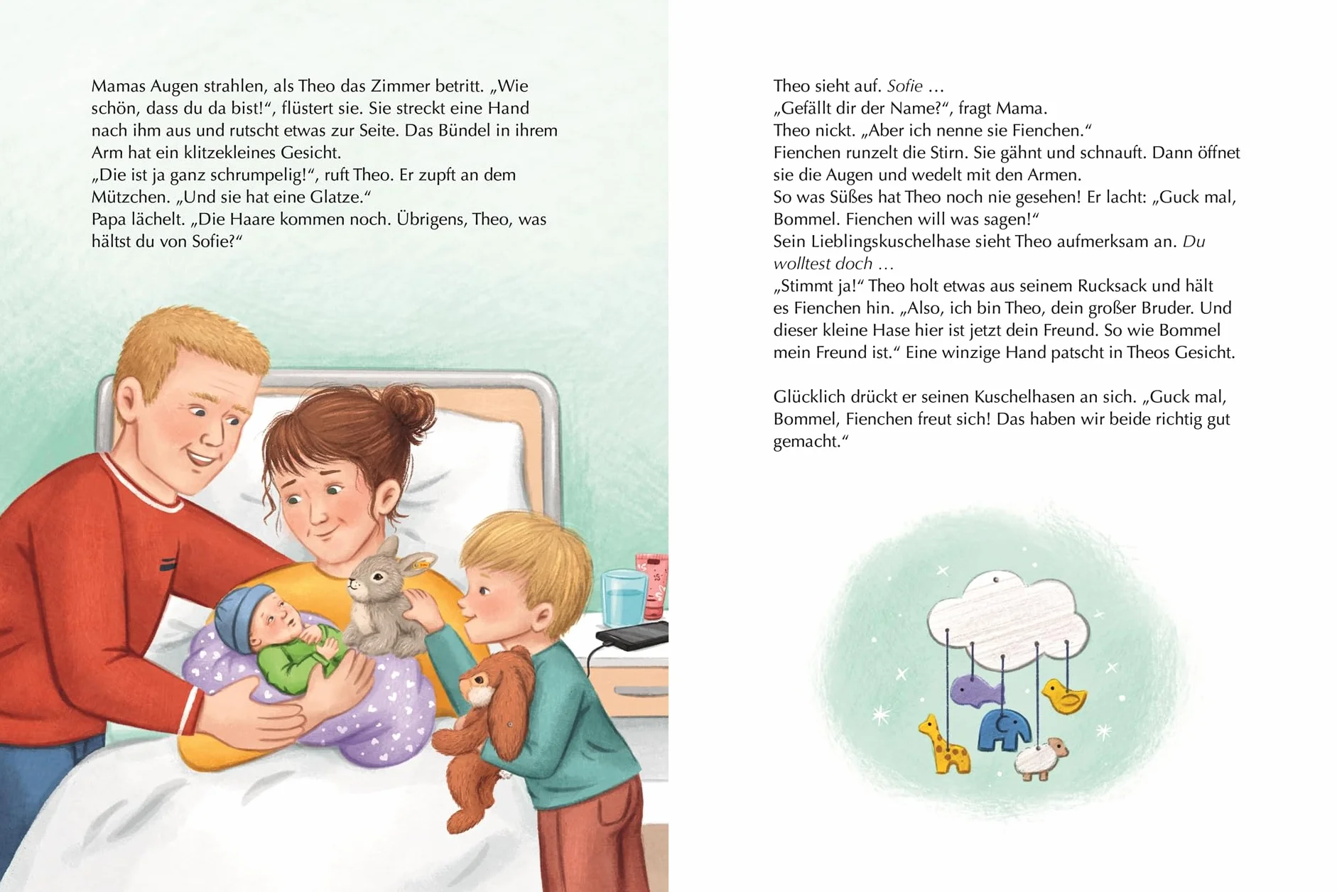 Mein liebstes Kuscheltier & ich. Theo bekommt ein Geschwisterchen: Mit Hase Bommel werde ich groß! Mutmach-Geschichten für Kindergartenkinder in Kooperation mit Steiff. Für Kinder ab 3 Jahren