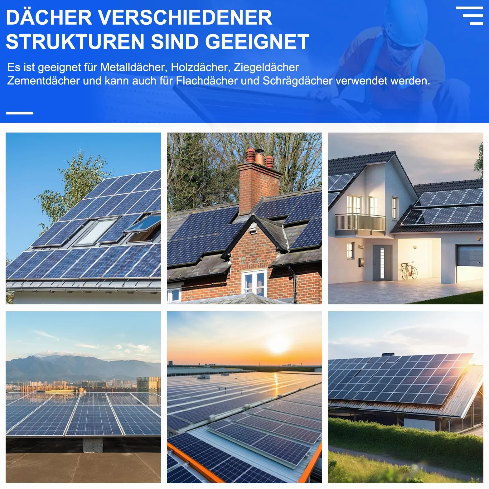Zestaw uchwytów do modułu solarnego 10 sztuk aluminiowych do paneli słonecznych mini szyna montażowa