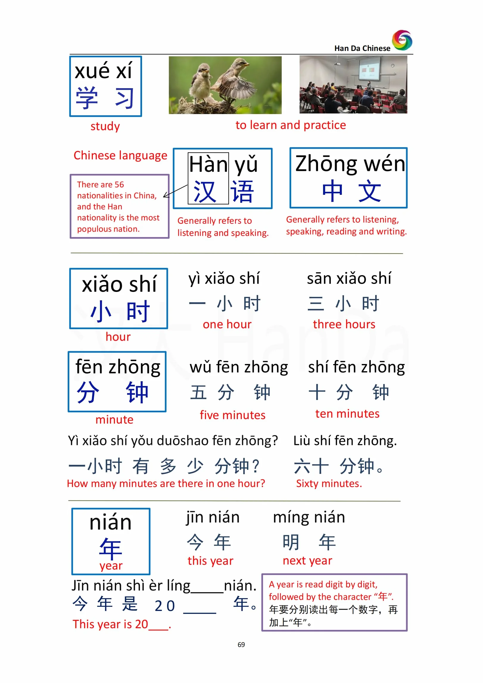 Handa Ch: Teaching Basic Spoken Chinese 2 tomy z filmami instruktażowymi