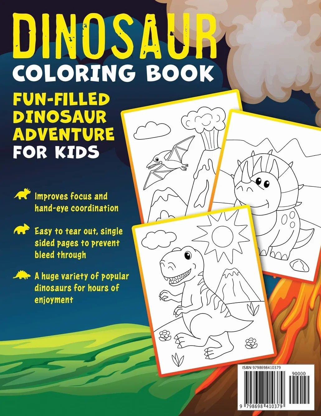 Dinosaur Coloring Book for Kids: Coloring Activity for Ages 4 – 8