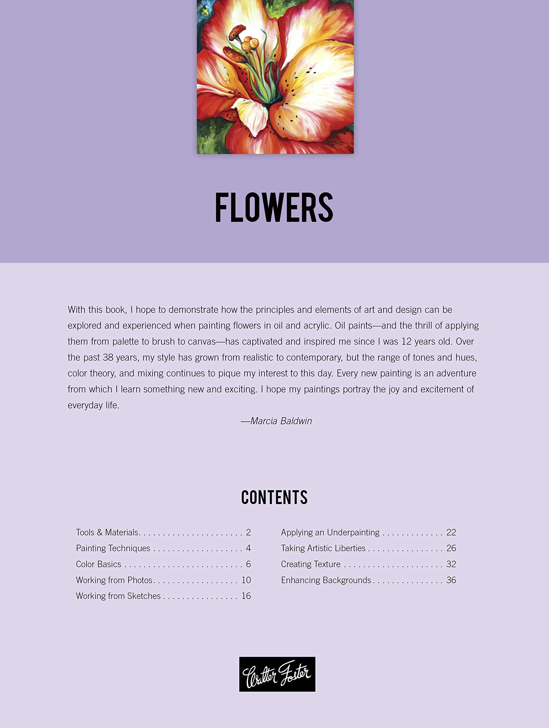 Oil & Acrylic Flowers: Learn to Paint Step by Step