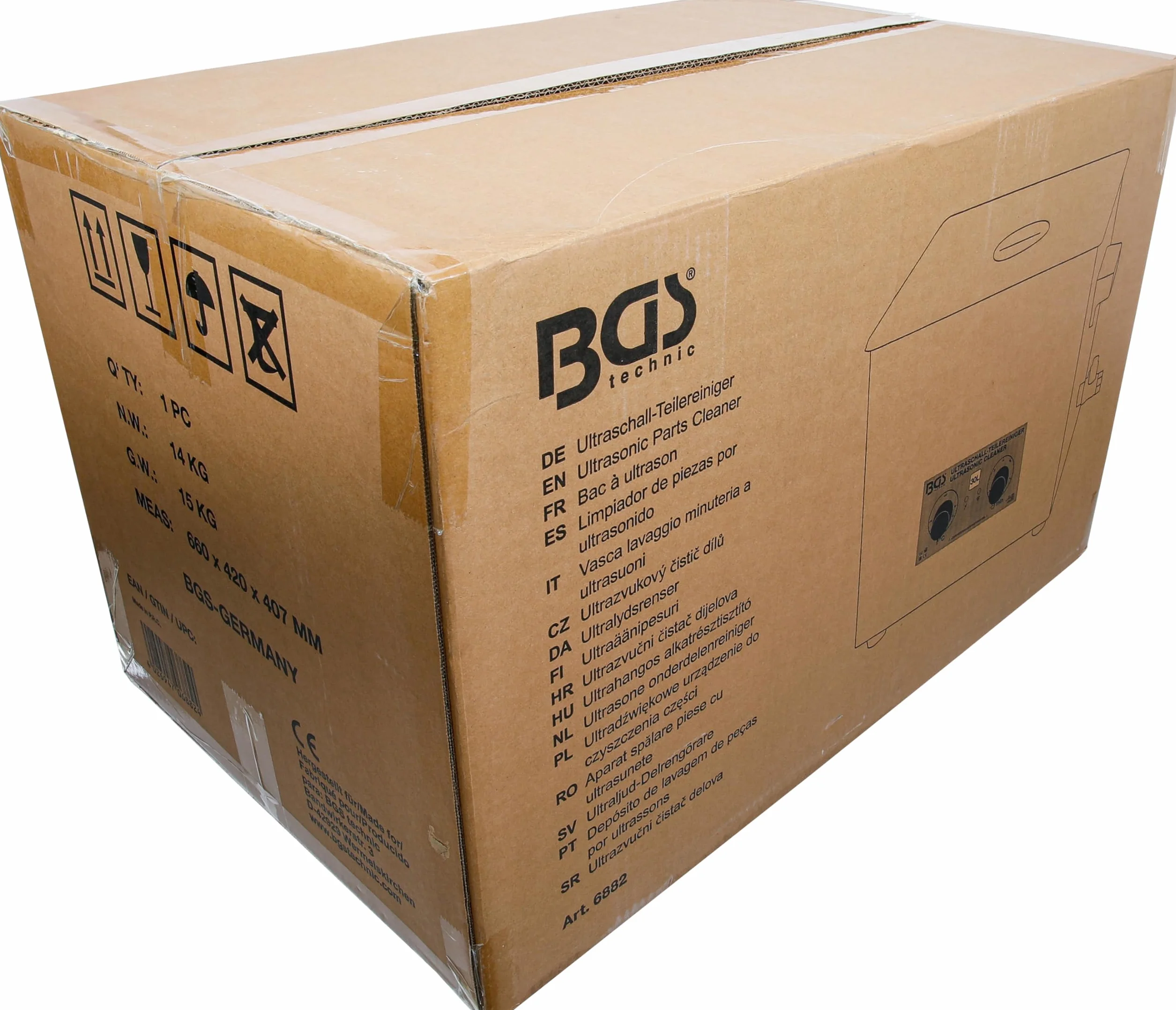 BGS 6882 Ultradźwiękowe urządzenie do czyszczenia części 30 l