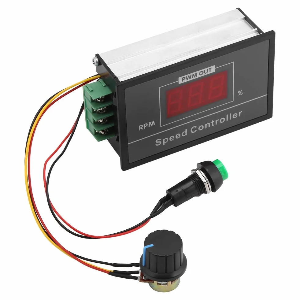 Regulator prędkości silnika DC PWM 6-60V 30A AUTO Przełącznik Stop Start ściemniacz