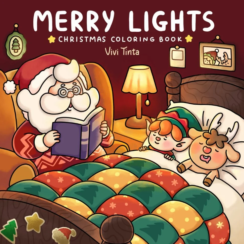 Christmas Coloring Book for Adults & Teens Festive Holiday Winter Designs