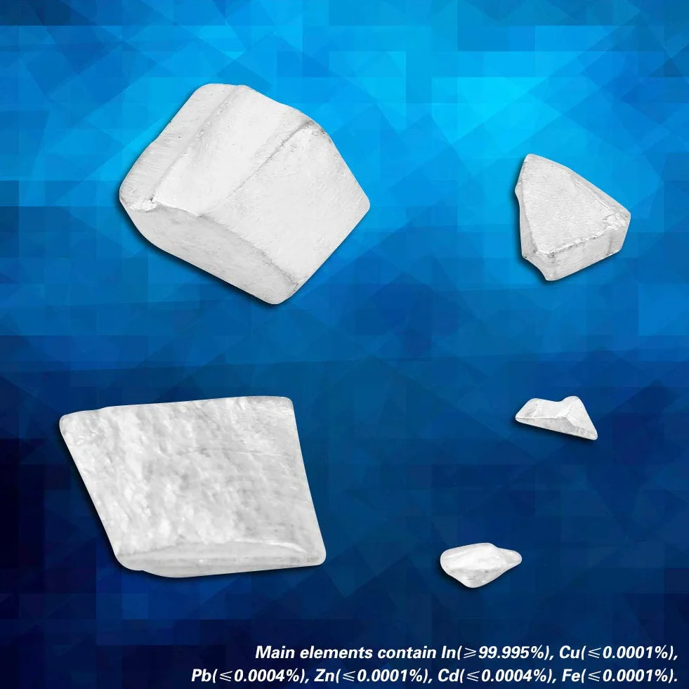5 Gramm / 0,2 Unzen hochreines 99,995% Indium in Metallklumpen blockiert Barren Probe des Elements Indium