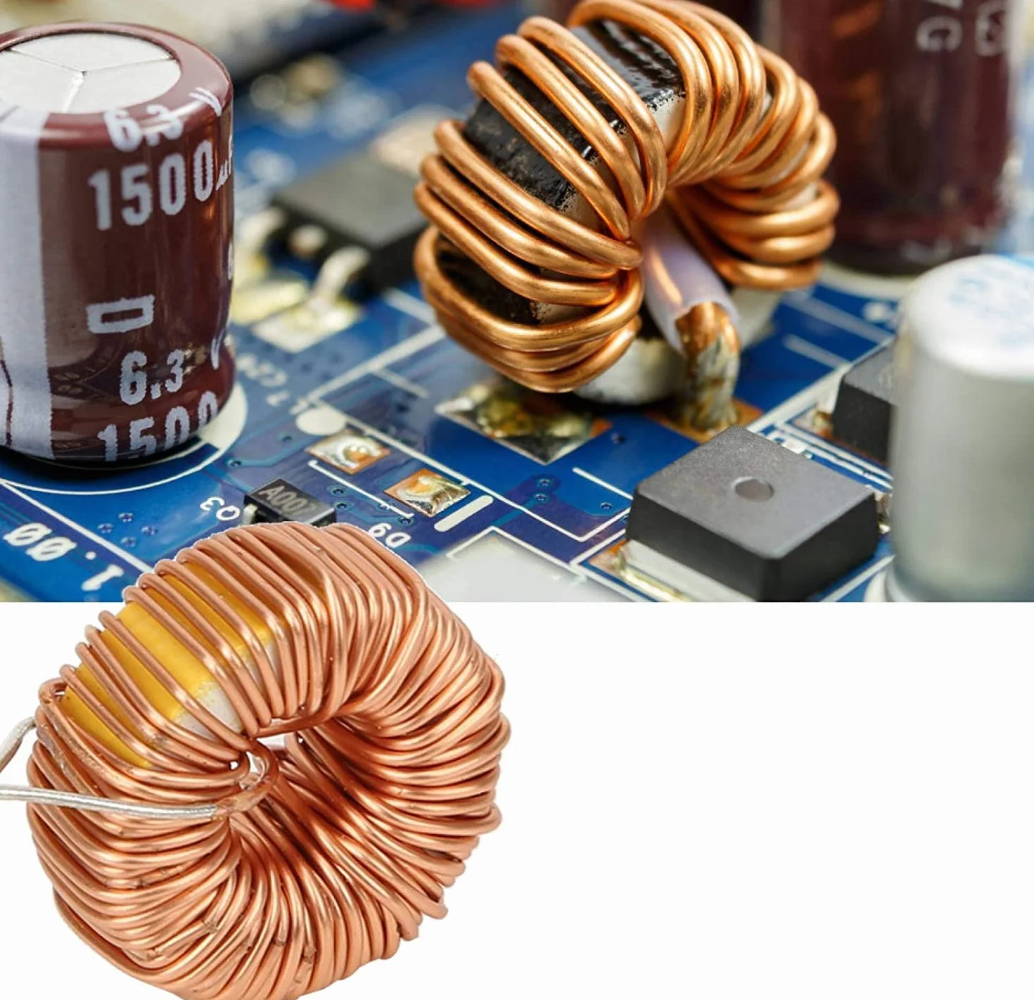 100Uh Toroidalny Drut Indukcyjny, 20 Sztuk Miedziana Cewka Indukcyjna O Średnicy 0,6 Mm Wymiana Cewki Indukcyjnej, Cewki Toroidalne Do Płytki Drukowanej