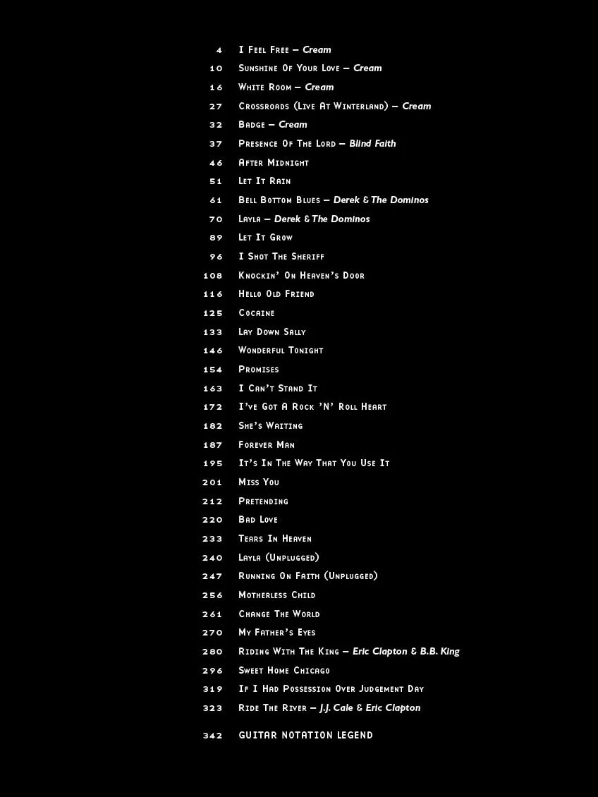Eric Clapton Complete Clapton Guitar Recorded Version
