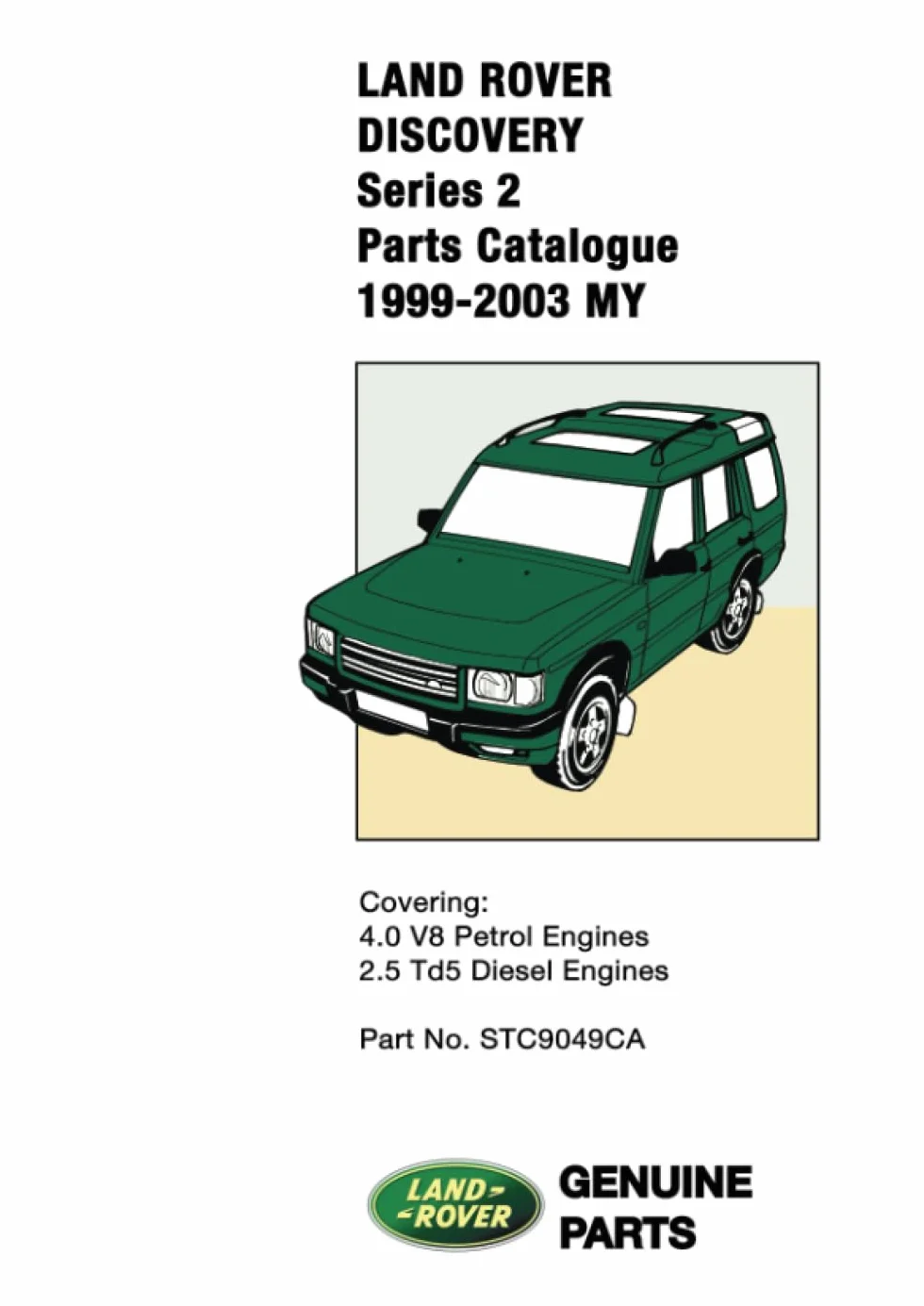 Land Rover Discovery Series II Parts Catalogue 1999-2003 MY