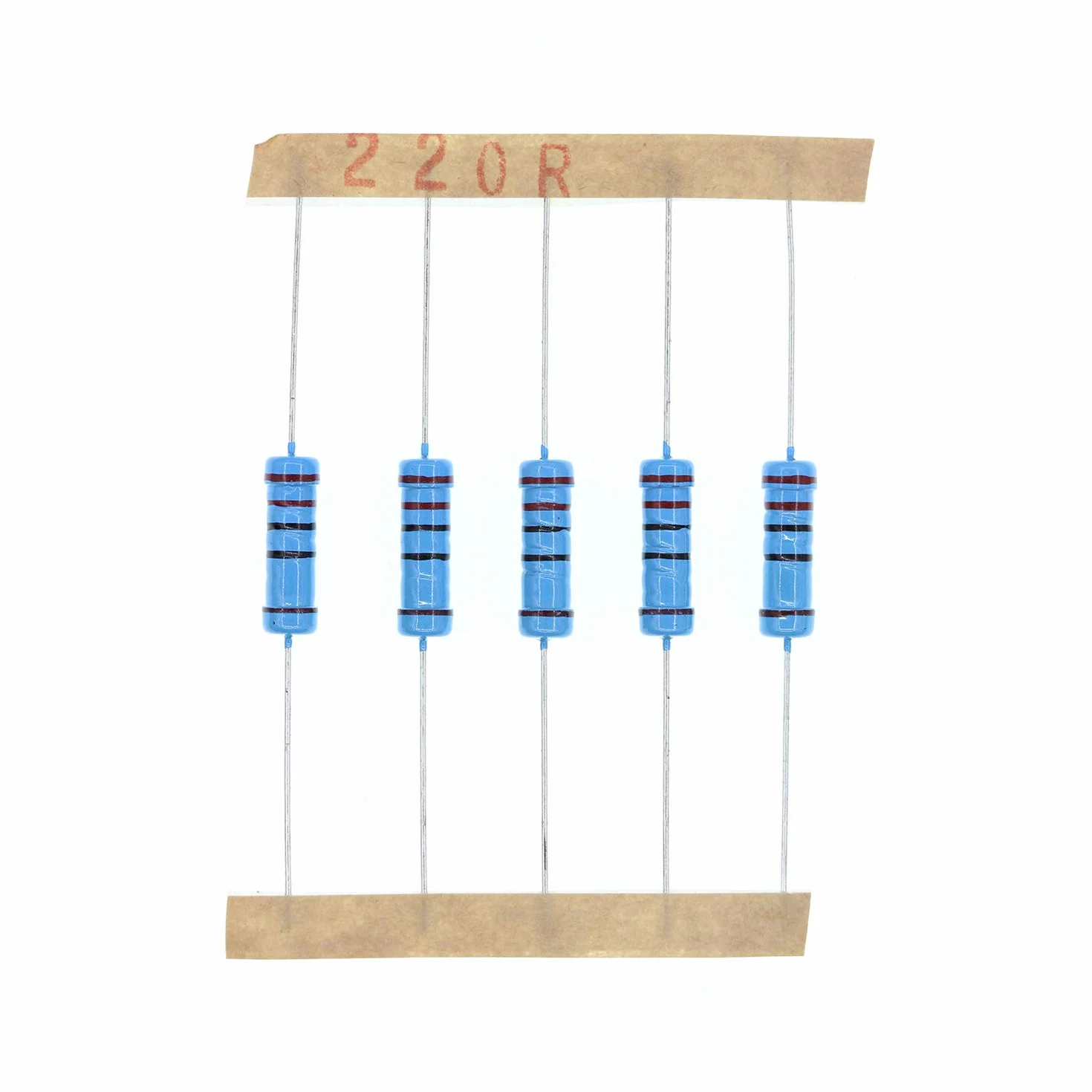 50PCS 2 Watts 2W 220R 220 Ohm 1% Rezystor metalowy