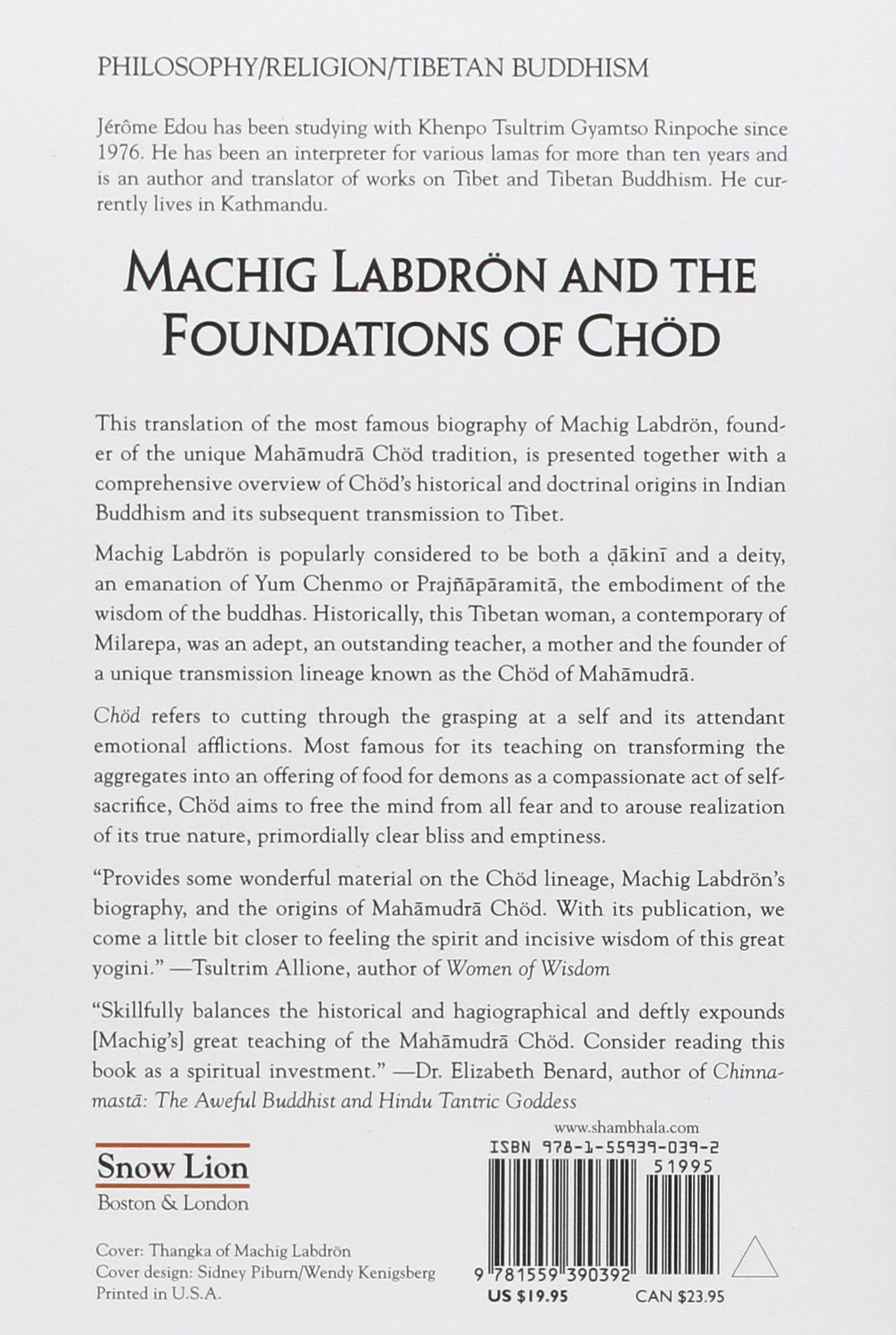 Machig Labdron and the Foundations of Chod