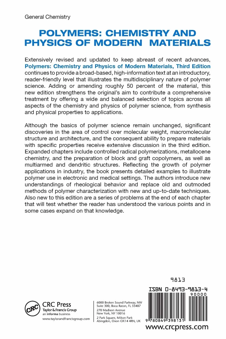 Polymers Chemistry and Physics of Modern Materials Third Edition