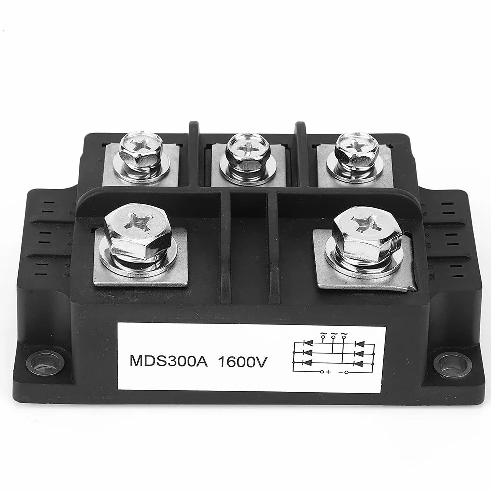 MDS 300A 1600V Mostek prostowniczy 5 terminali 3 fazy AC do DC High Power Rectifier Resin Packed Rectifier Module, pełna fala moduł diody Heatsink Shape dla Automotive Home Applian