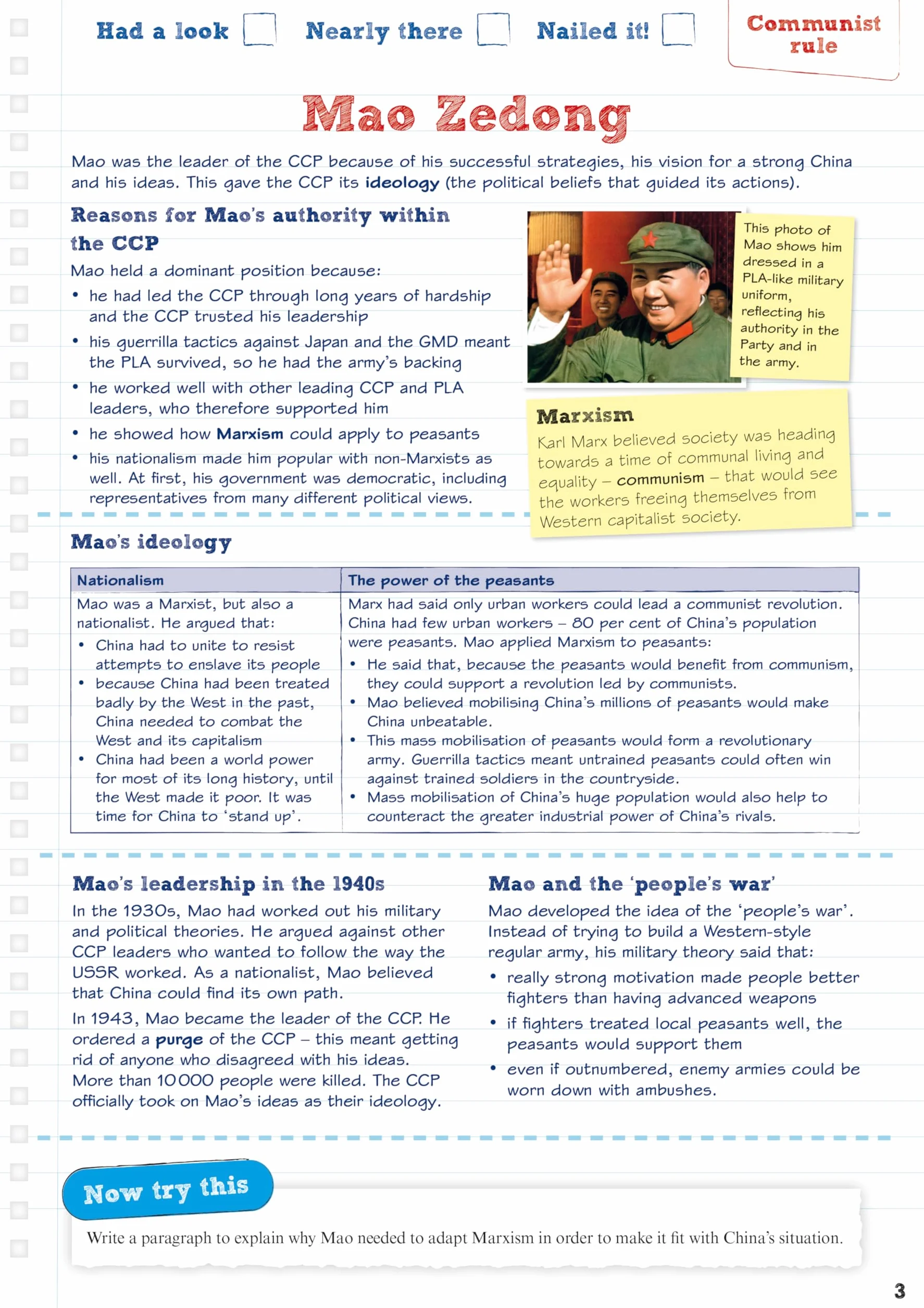 Revise Edexcel GCSE (9-1) History Mao's China Revision Guide and Workbook