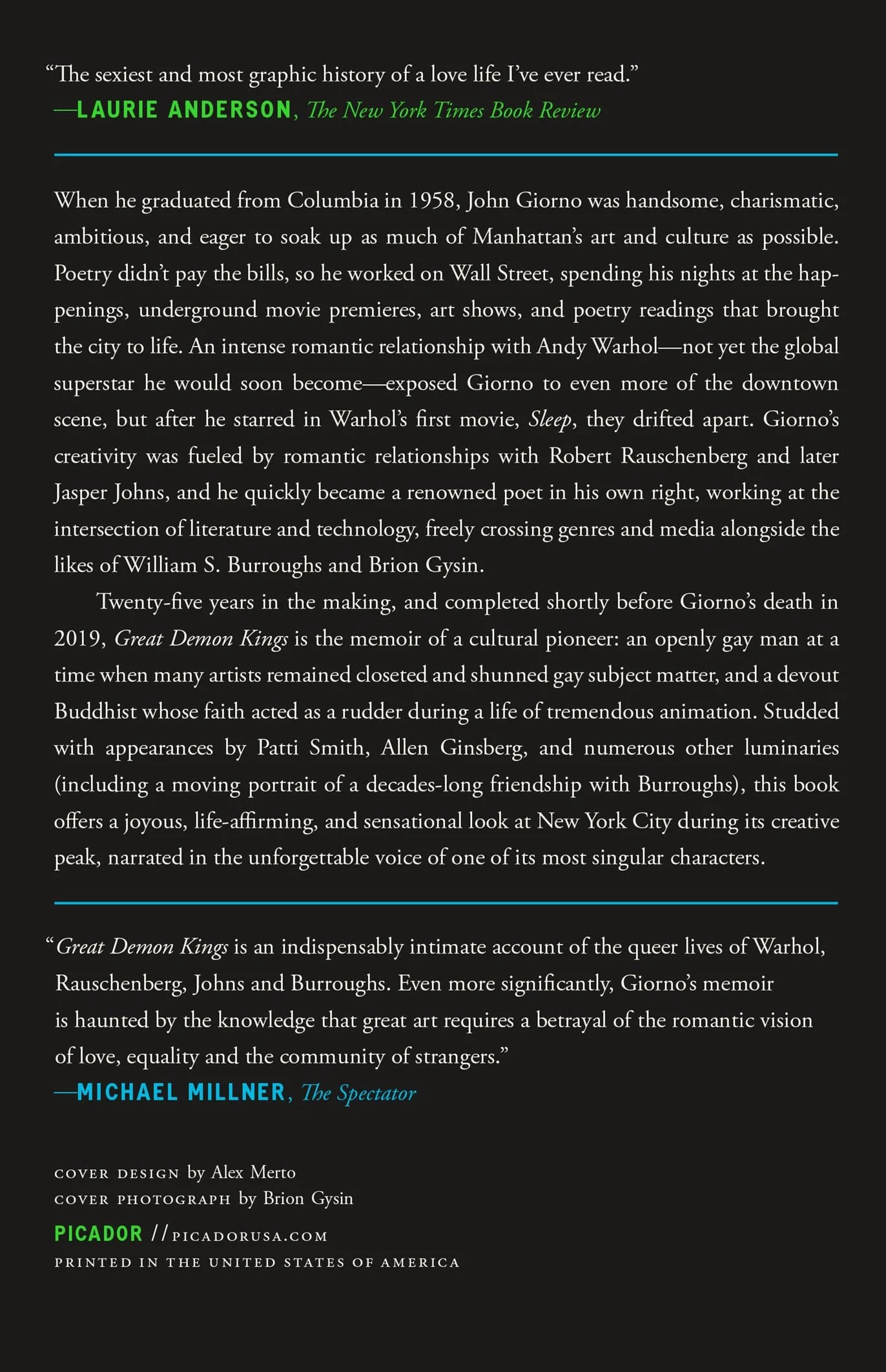 Great Demon Kings: A Memoir of Poetry, Sex, Art, Death, and Enlightenment
