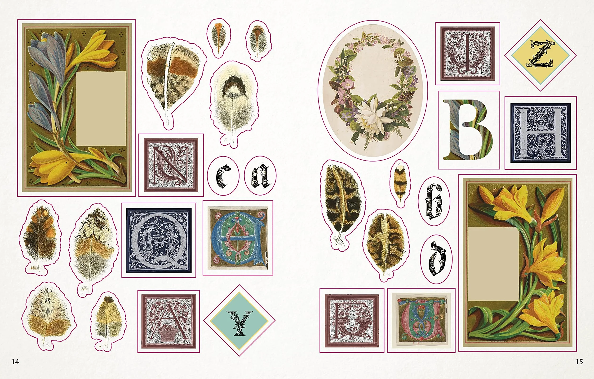 The Bees, Birds & Butterflies Sticker Anthology: With More Than 1,000 Vintage Stickers