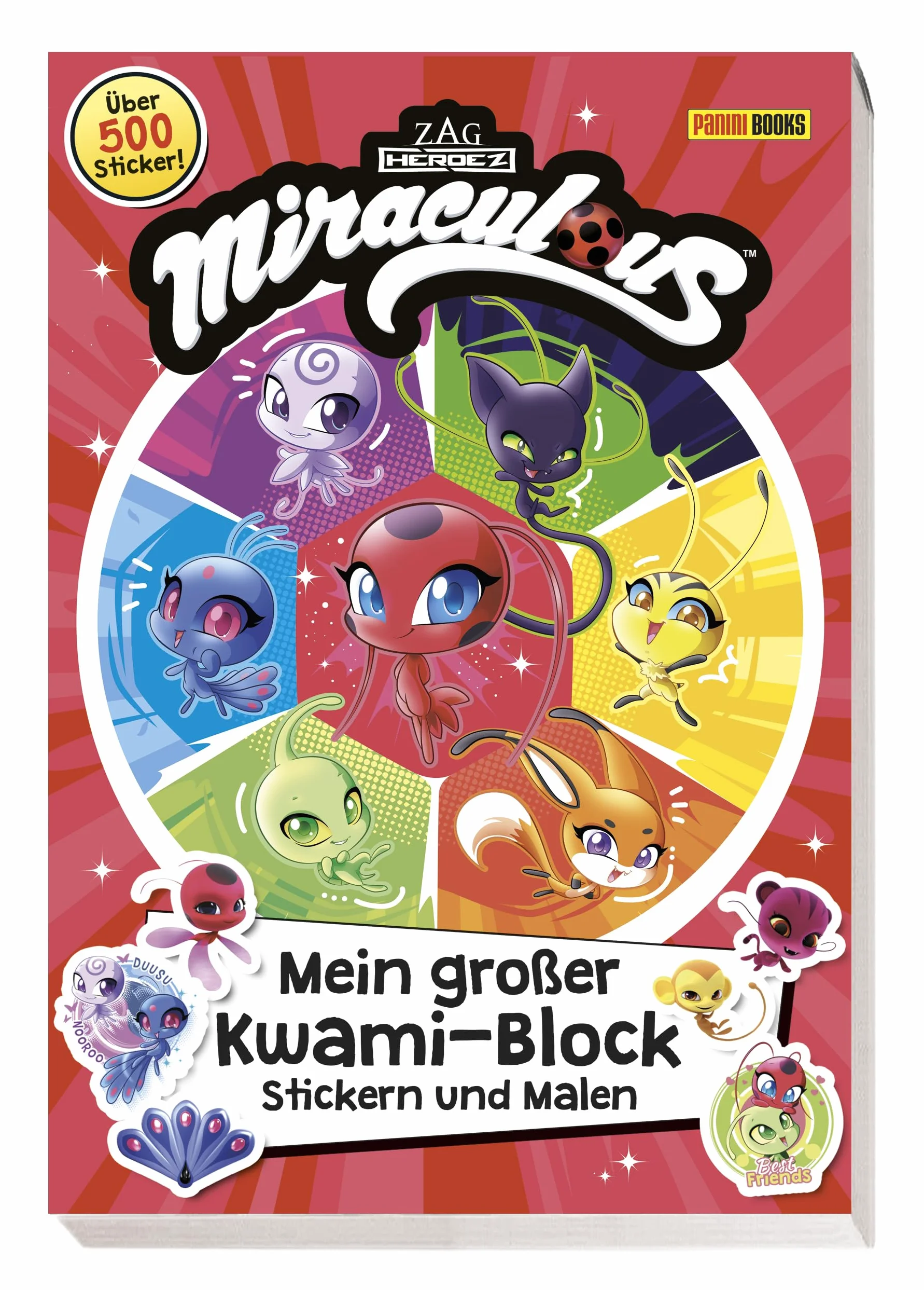 Miraculous Mein großer Kwami-Block Stickern und Malen Sticker Malblock